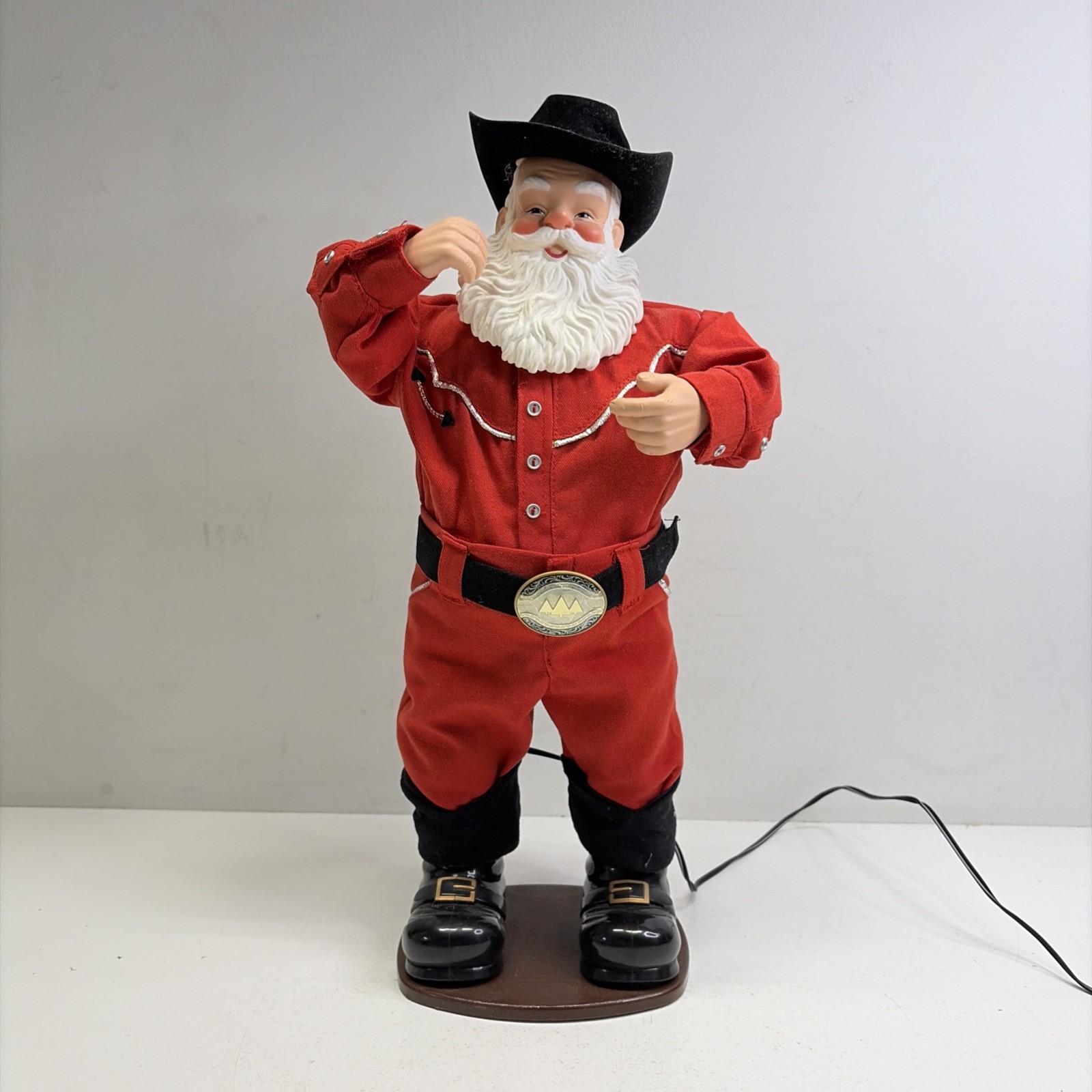 VTG Holly Jolly Rockin Santa Singing Hip-Swingin' Santa Cowboy 1998 Tested Works VTG Holly Jolly Rockin Santa Singing Hip-Swingin' Santa Cowboy 1998 Tested Works