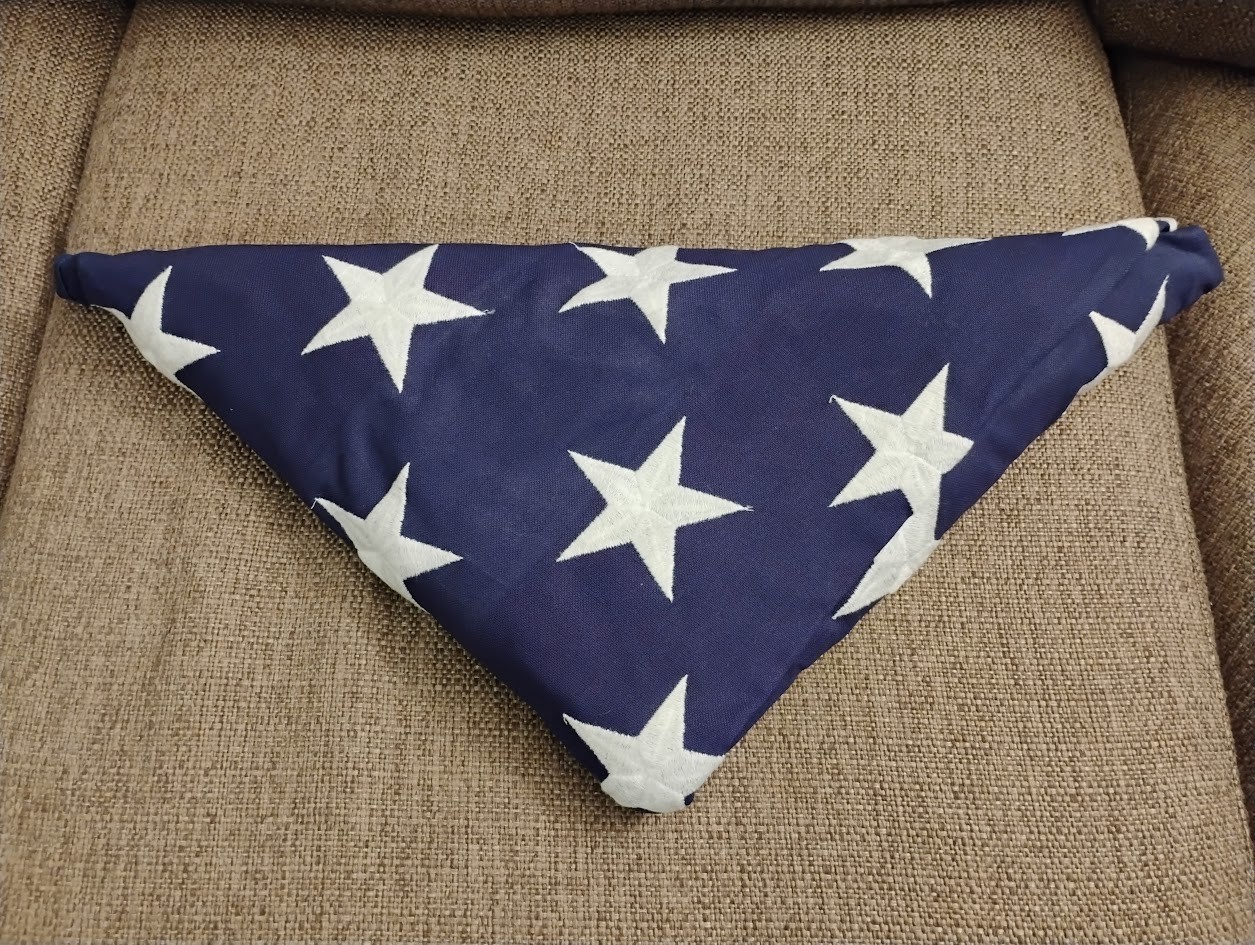 American Flag - US Military Veteran\'s Casket Burial Flag - Stitched Stars