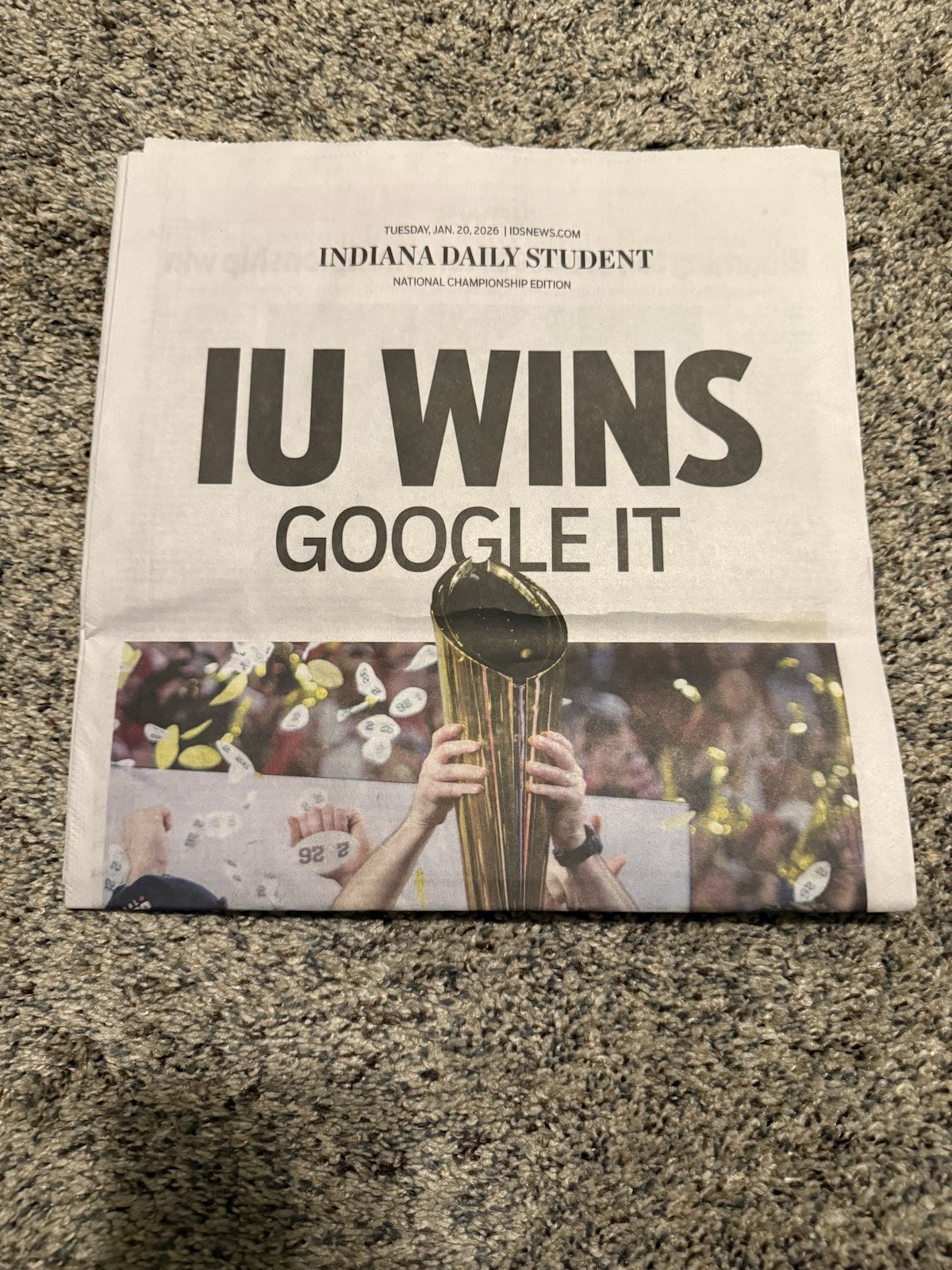 Indiana Daily Student Newspaper January 20, 2026- National Championship Edition