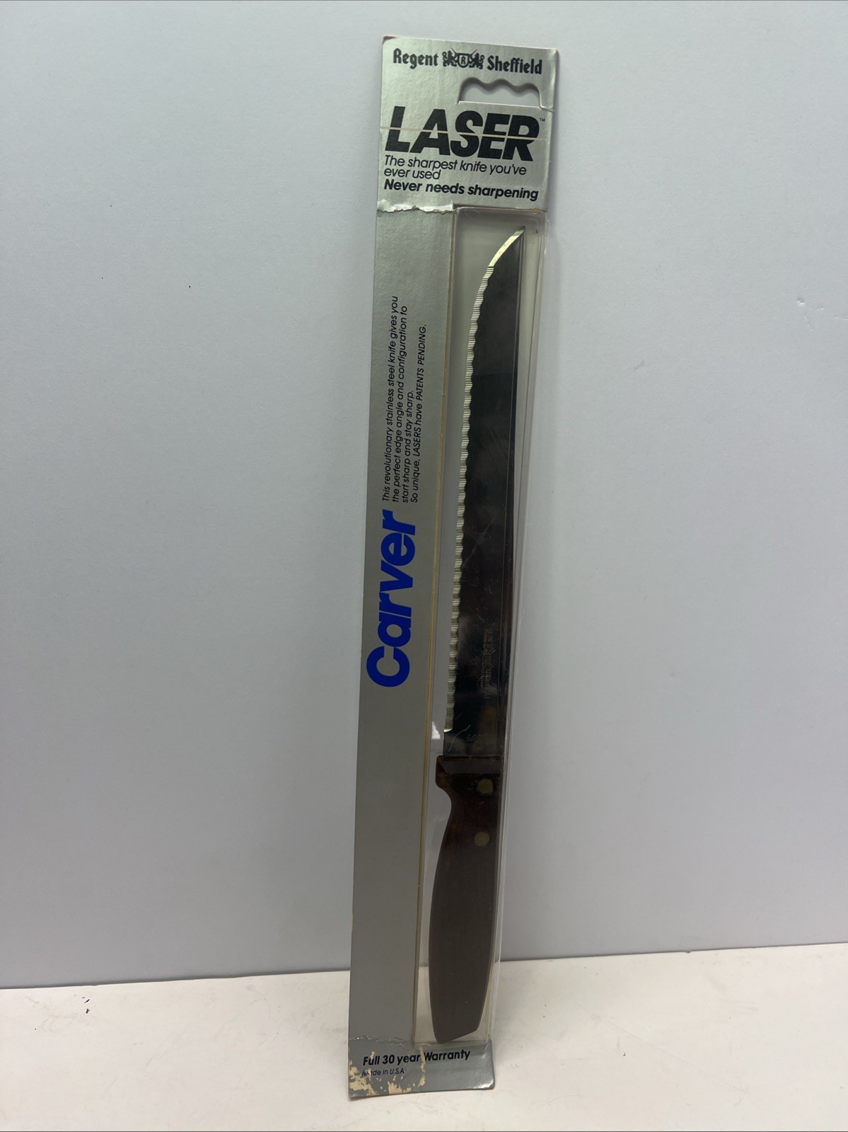 VTG NOS Regent Sheffield Laser Stainless 13 Inch Carving Knife