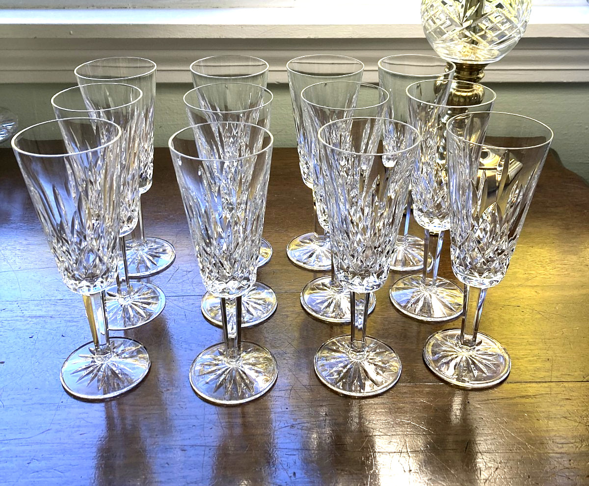 Set of 12 (TWELVE) Waterford LISMORE 7.25\