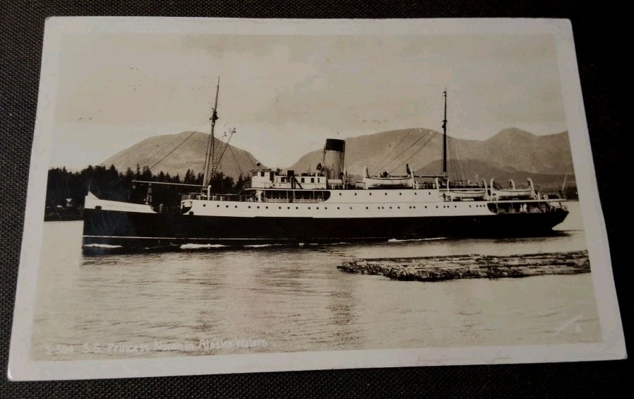 Steamer S.S. Princess Norah Ship in Alaska RPPC Real Photo Postcard