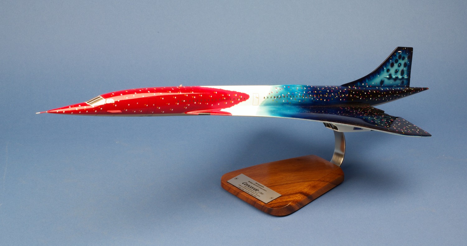 Aérospatiale BAC Concorde 201 20 Anniversary F-WTSB Desk Model 1/100 AV Airplane