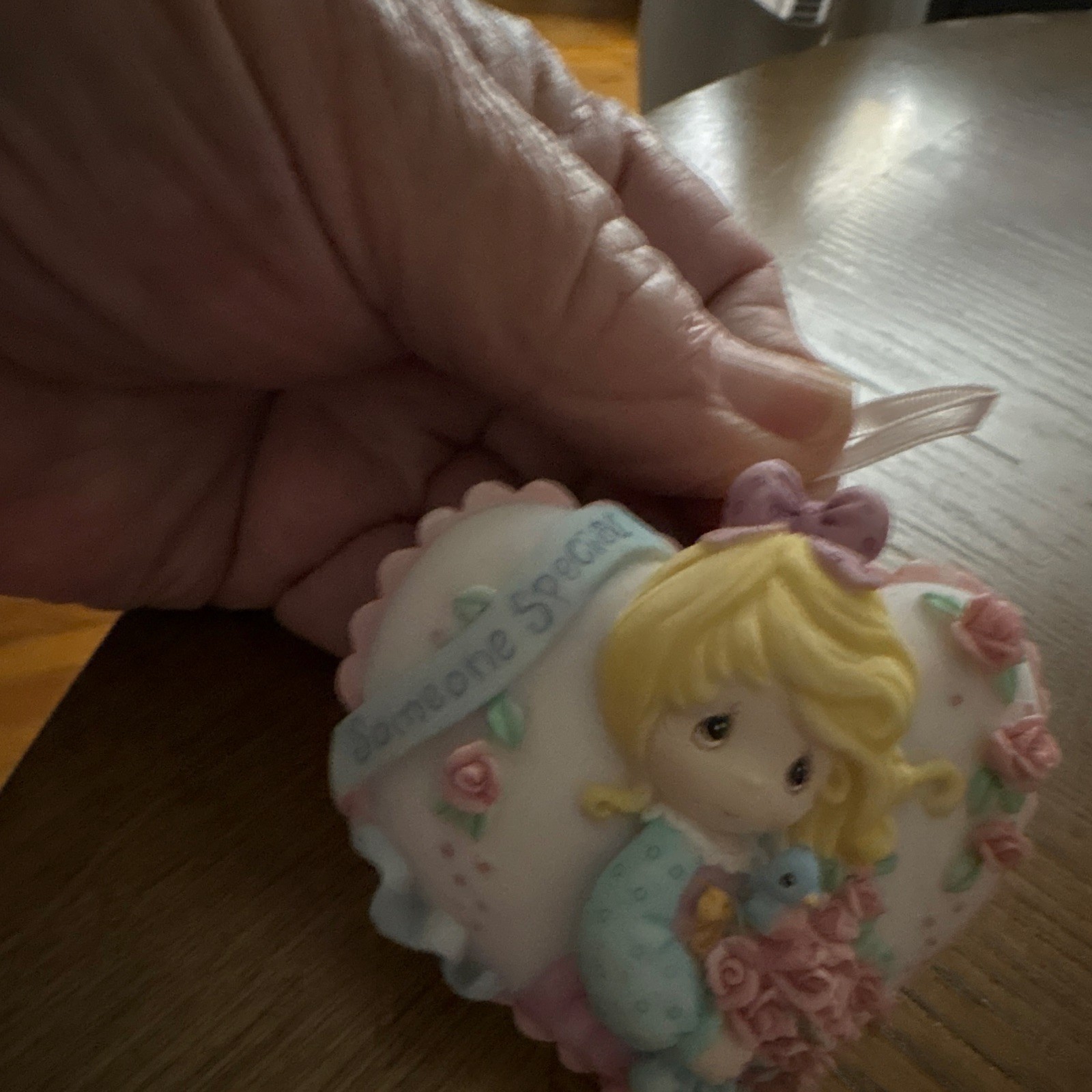 The selected item is a vintage 1996 Precious Moments The selected item is a vintage 1996 Precious Moments