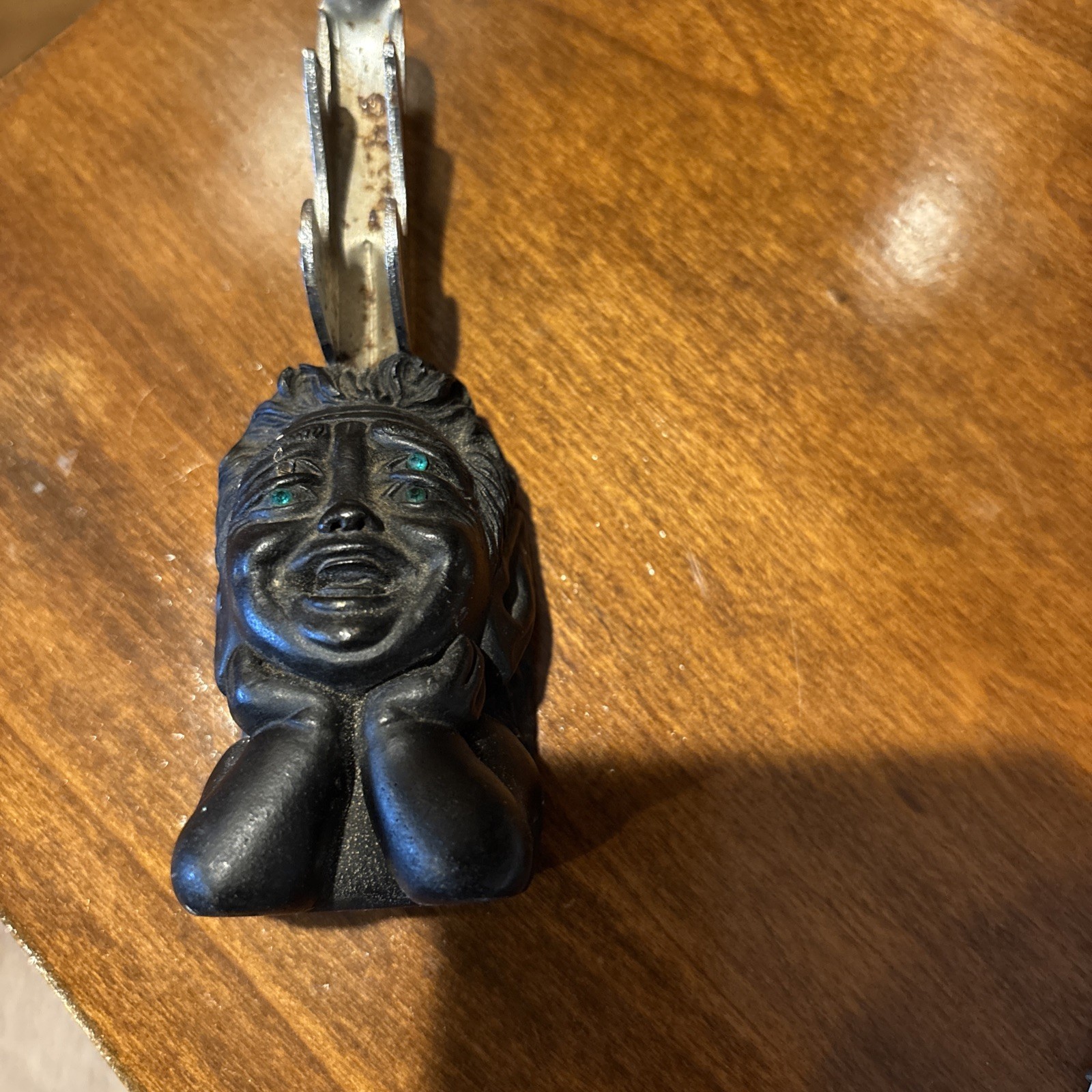 Vtg Rare Tikki Face? Carved Bottle Opener Coco Joes Hawaii 4 Green Eyes Man Cave Vtg Rare Tikki Face? Carved Bottle Opener Coco Joes Hawaii 4 Green Eyes Man Cave
