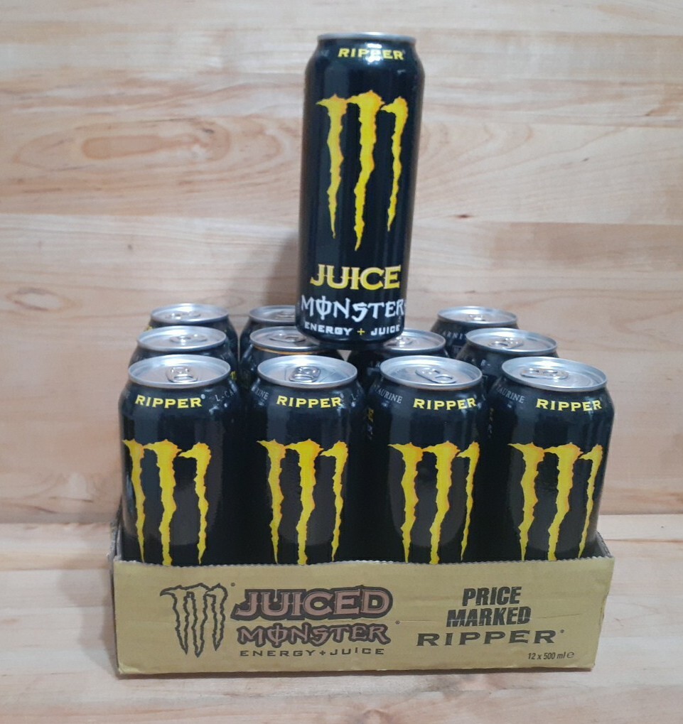 12CANS:Monster Energy RIPPER JUICE Limited Edition L-CARNITINE + B VITAMNS 16.9z