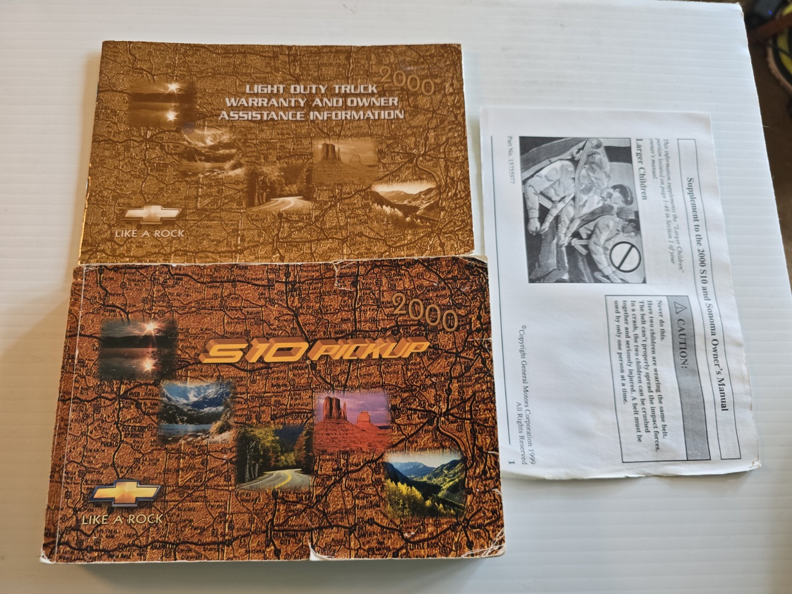 2000 Chevrolet S10 Pickup Owner's Manual Set 2000 Chevrolet S10 Pickup Owner's Manual Set