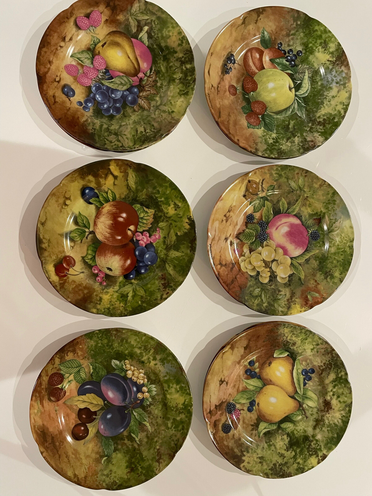 Vintage ROCHARD LIMOGUE  Still Life Dessert/Salad Plates & MUGS