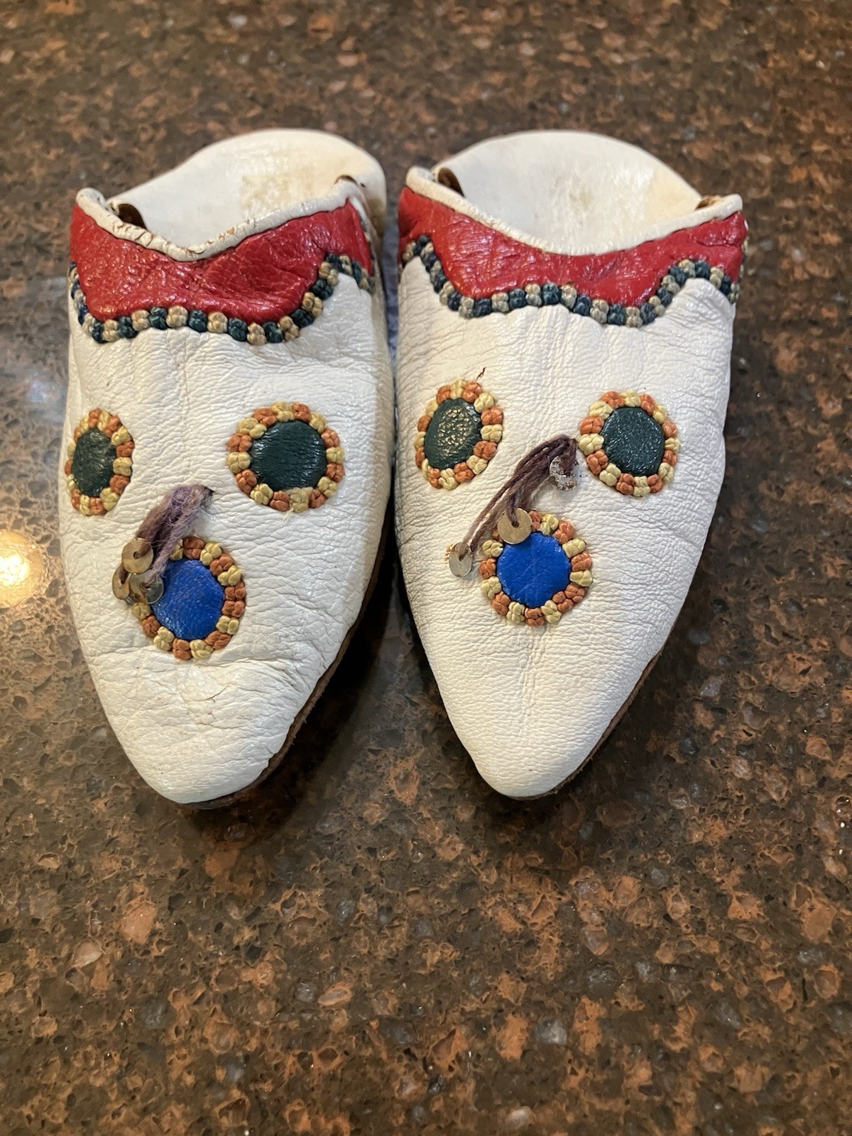 Child’s Vintage (1970s) Moroccan Leather Shoes Approx. 7” Child’s Vintage (1970s) Moroccan Leather Shoes Approx. 7”
