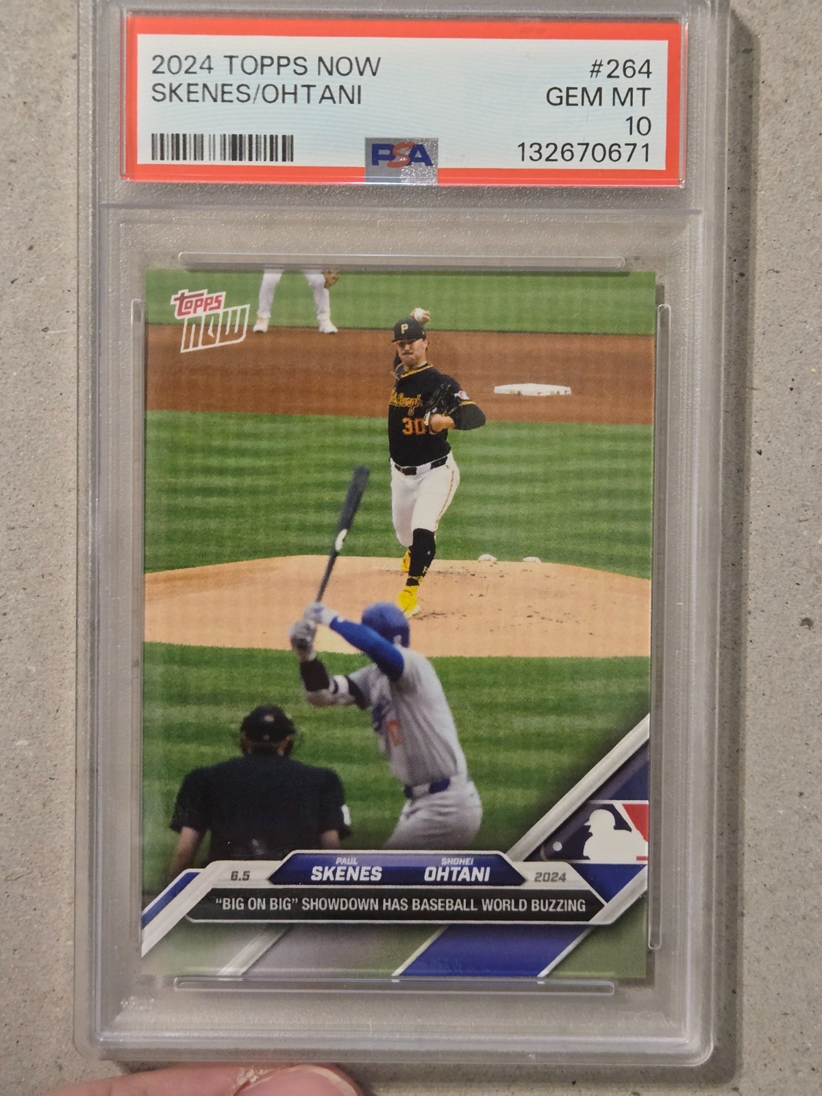 2024 Topps Now Shohei Ohtani/Paul Skenes #264 PSA 10 Gem Mint