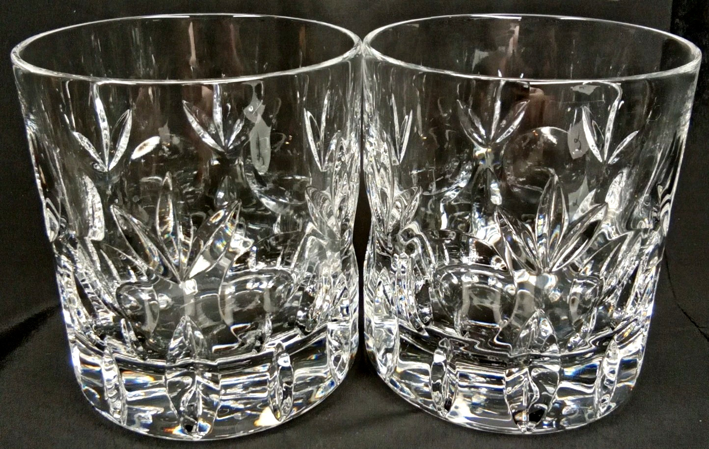 Vintage 1960s Nachtmann Lead Crystal Works Bamberg Old Fashioned Set Of 2