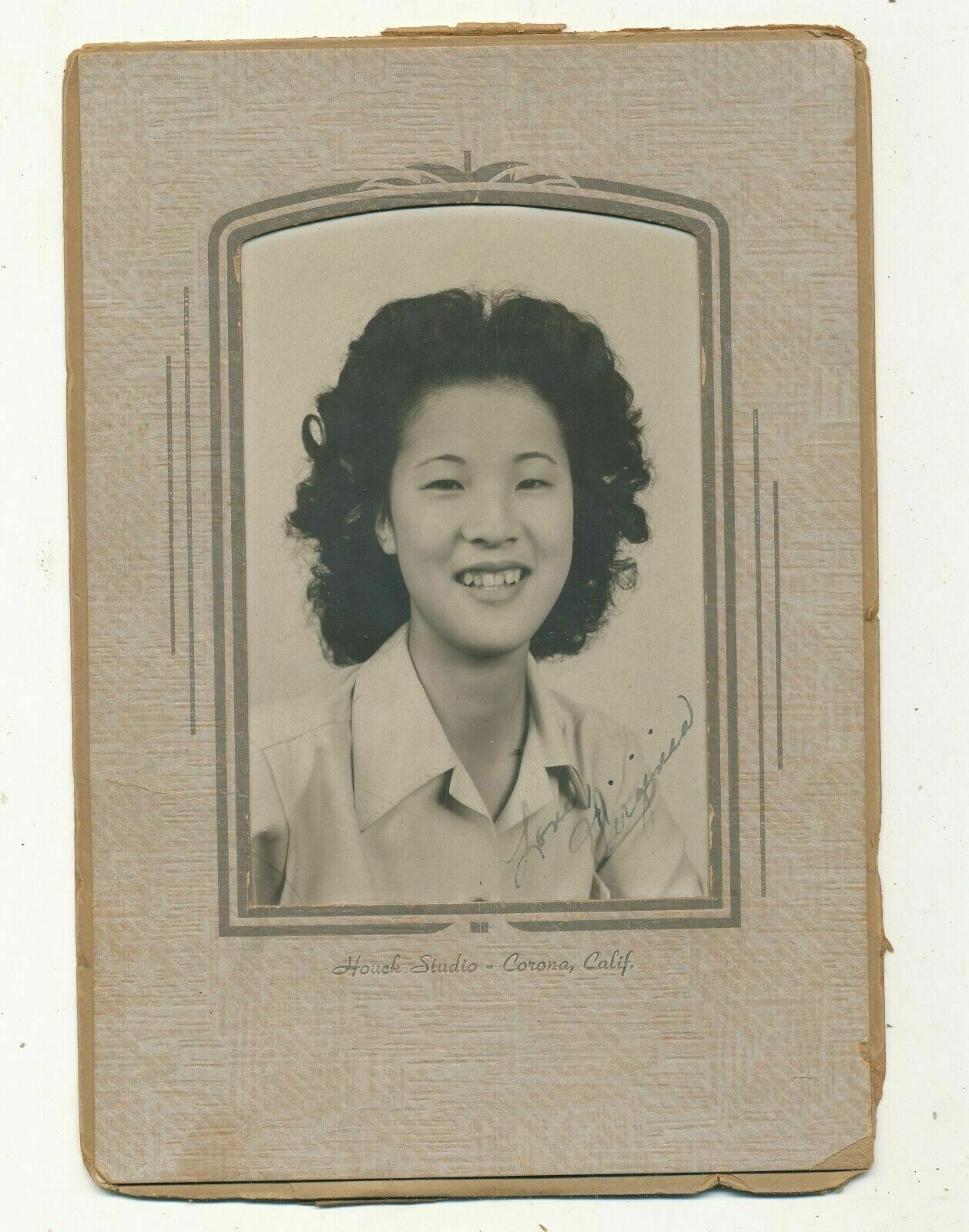 CORONA CALIFORNIA ASIAN AMERICAN PHOTO HOUCK STUDIO SIGNED