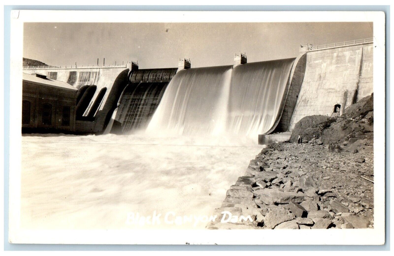 1939 Black Canyon Dam Gem County Idaho ID RPPC Photo Posted Vintage Postcard