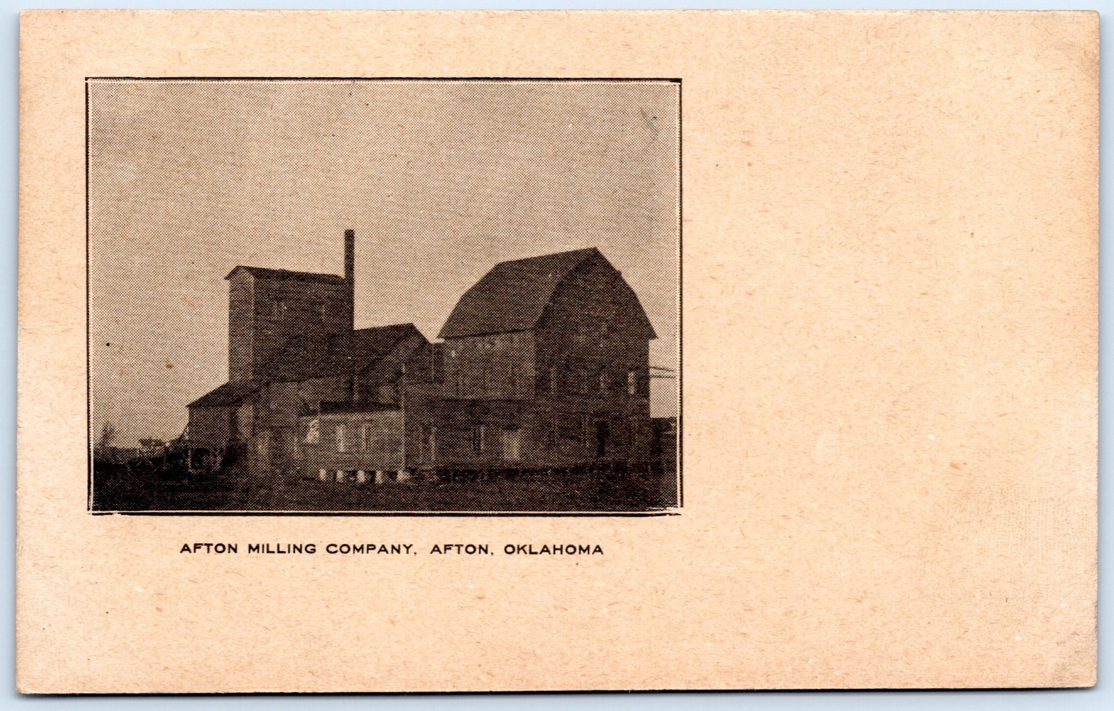 Postcard OK Afton Oklahoma Afton Milling Company Ottawa County P19D