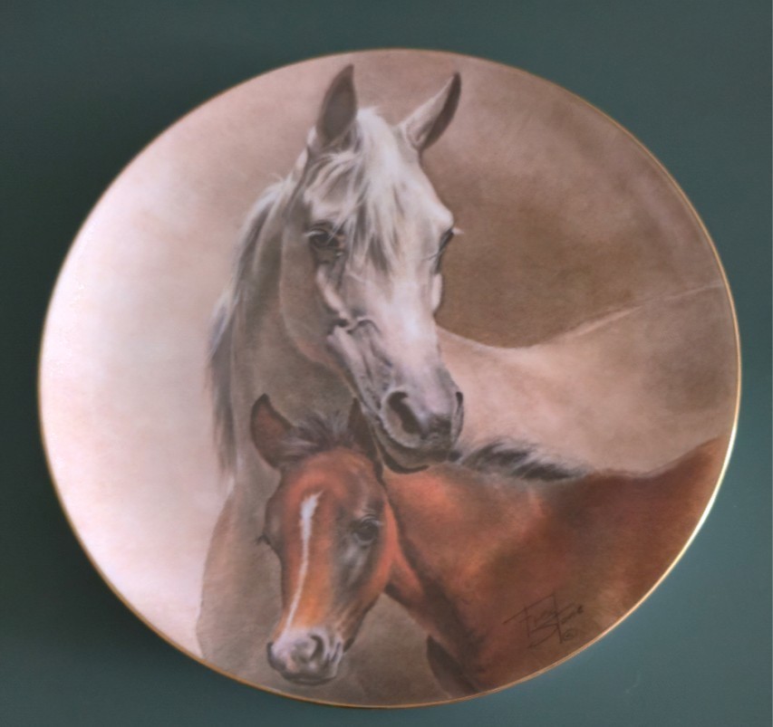 Arabian Mare and Foal Fred Stone 1982 Limited Edition Collector Plate Arabian Mare and Foal Fred Stone 1982 Limited Edition Collector Plate