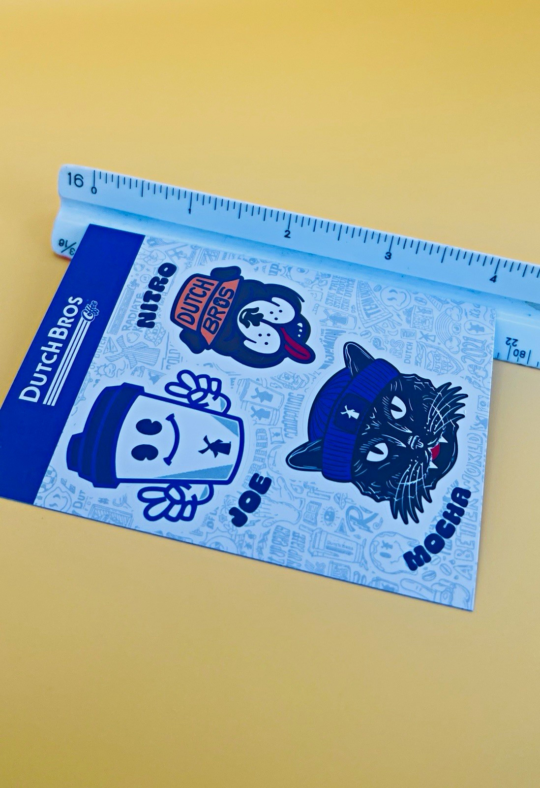 Dutch Bros Original Sticker Sheet/Pack Joe, Nitro, Mocha 1 new sheet in hand Dutch Bros Original Sticker Sheet/Pack Joe, Nitro, Mocha 1 new sheet in hand