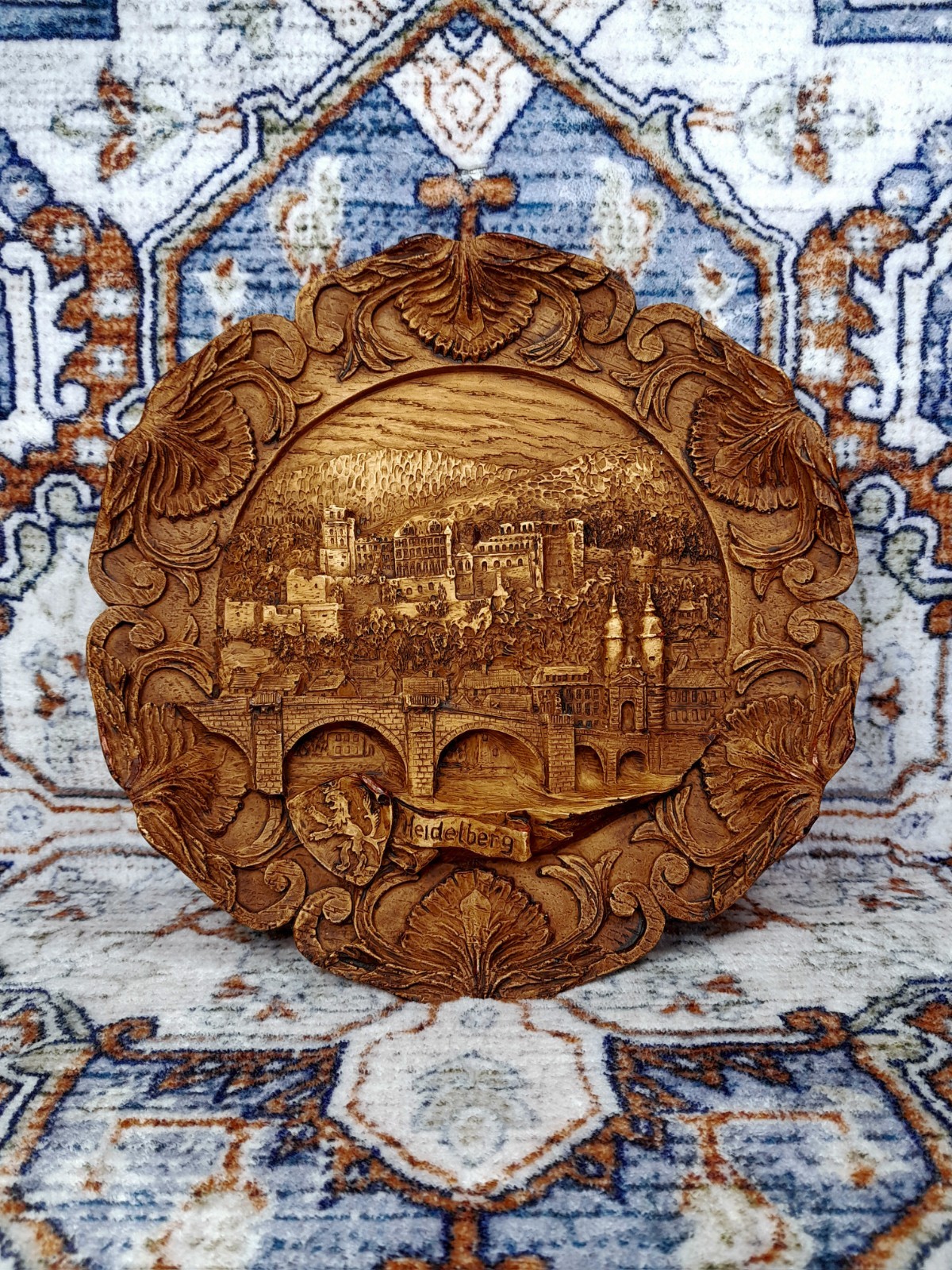 A Fine Vintage Heidelberg Germany Castle Scene Plaster Wall Art 12 A Fine Vintage Heidelberg Germany Castle Scene Plaster Wall Art 12