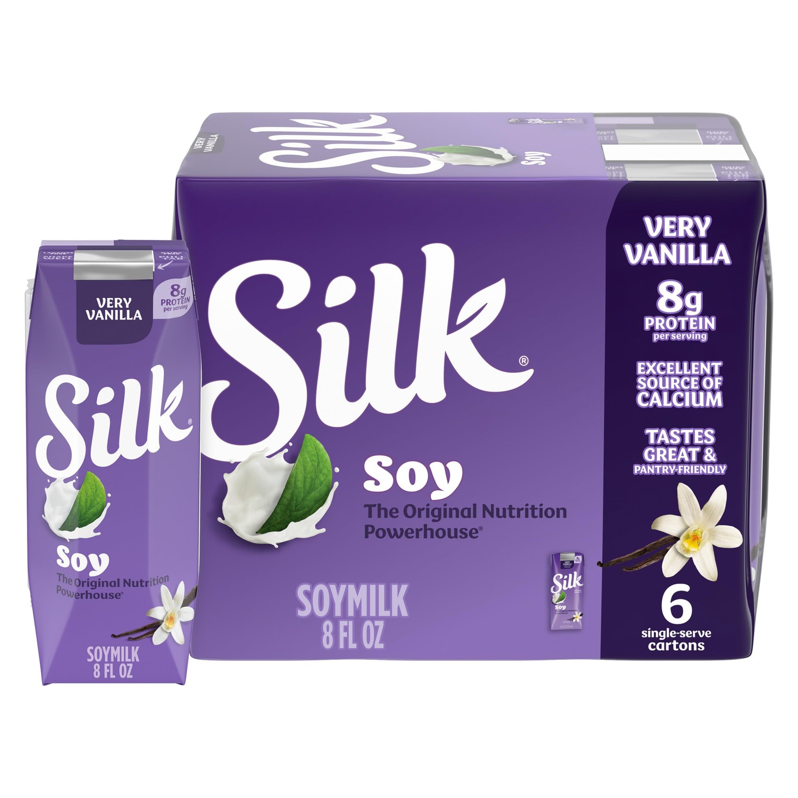 Silk Shelf-Stable Soy Milk Singles, Very Vanilla, 48 Fl Oz (Pack of 1), Multi Silk Shelf-Stable Soy Milk Singles, Very Vanilla, 48 Fl Oz (Pack of 1), Multi