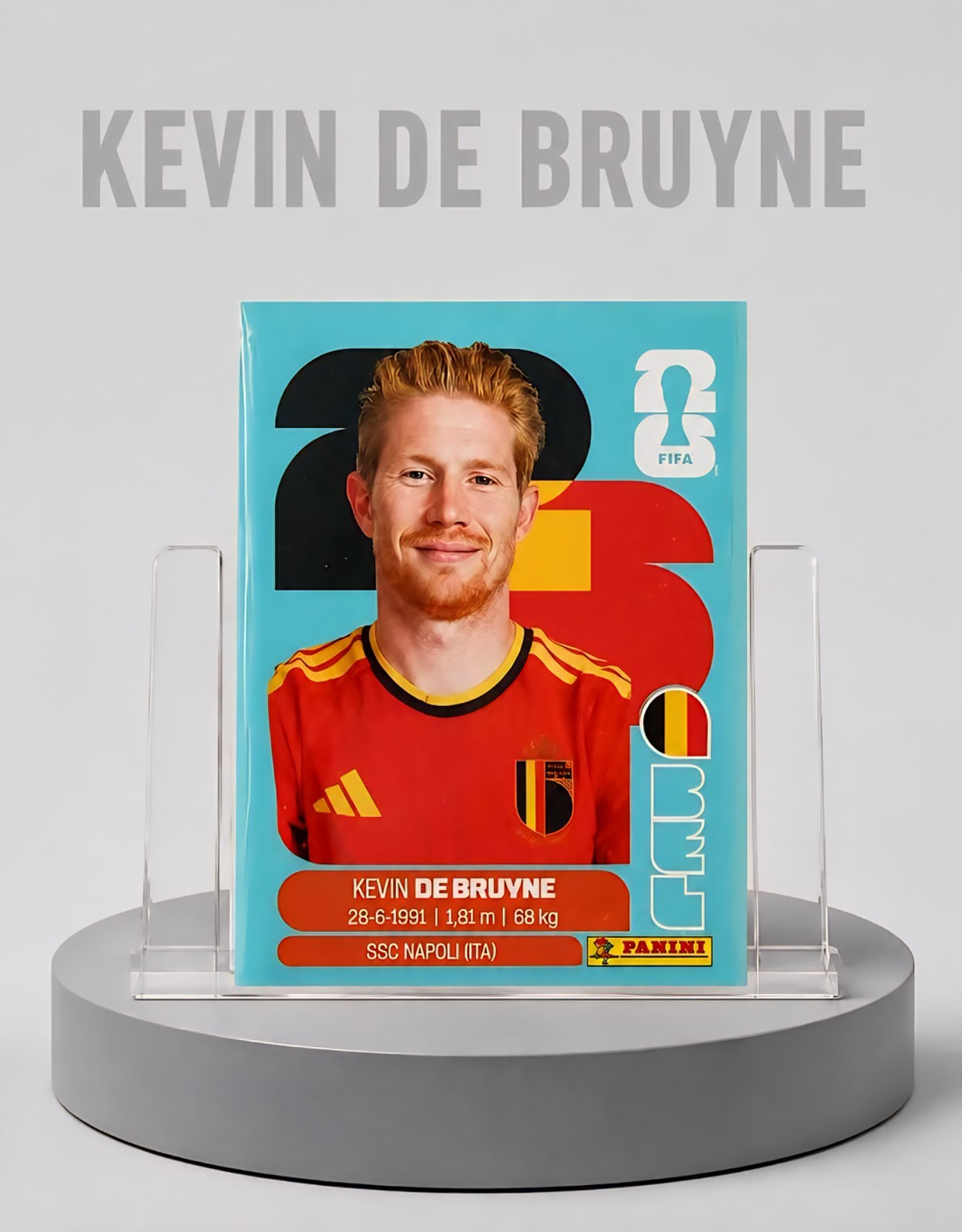 KEVIN DE BRUYNE PANINI FIFA WORLD CUP 2026 BEL15 STICKER - TRACKING