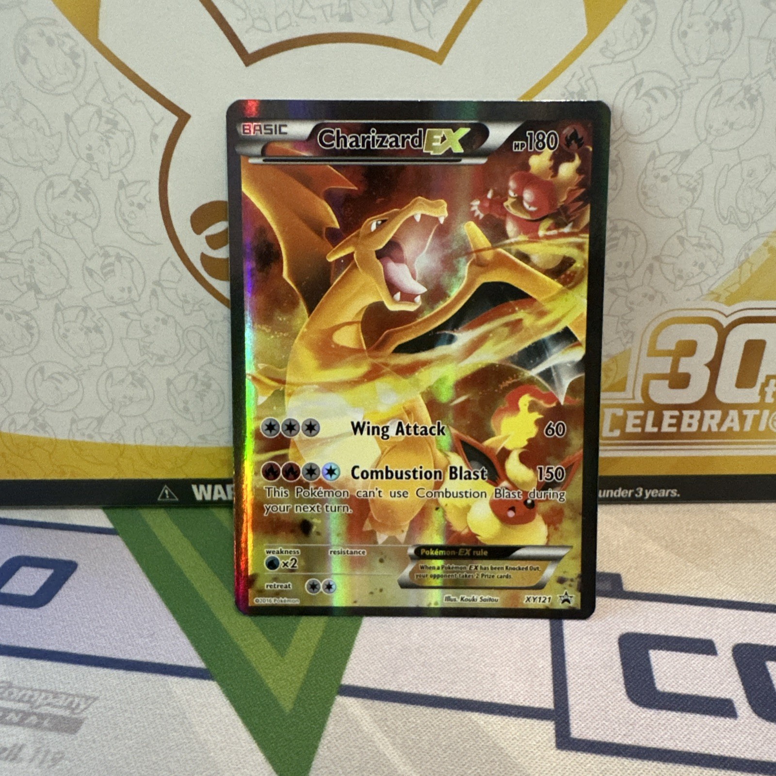 Pokémon TCG Charizard EX XY121 XY Full Art Holo Promo English 2016