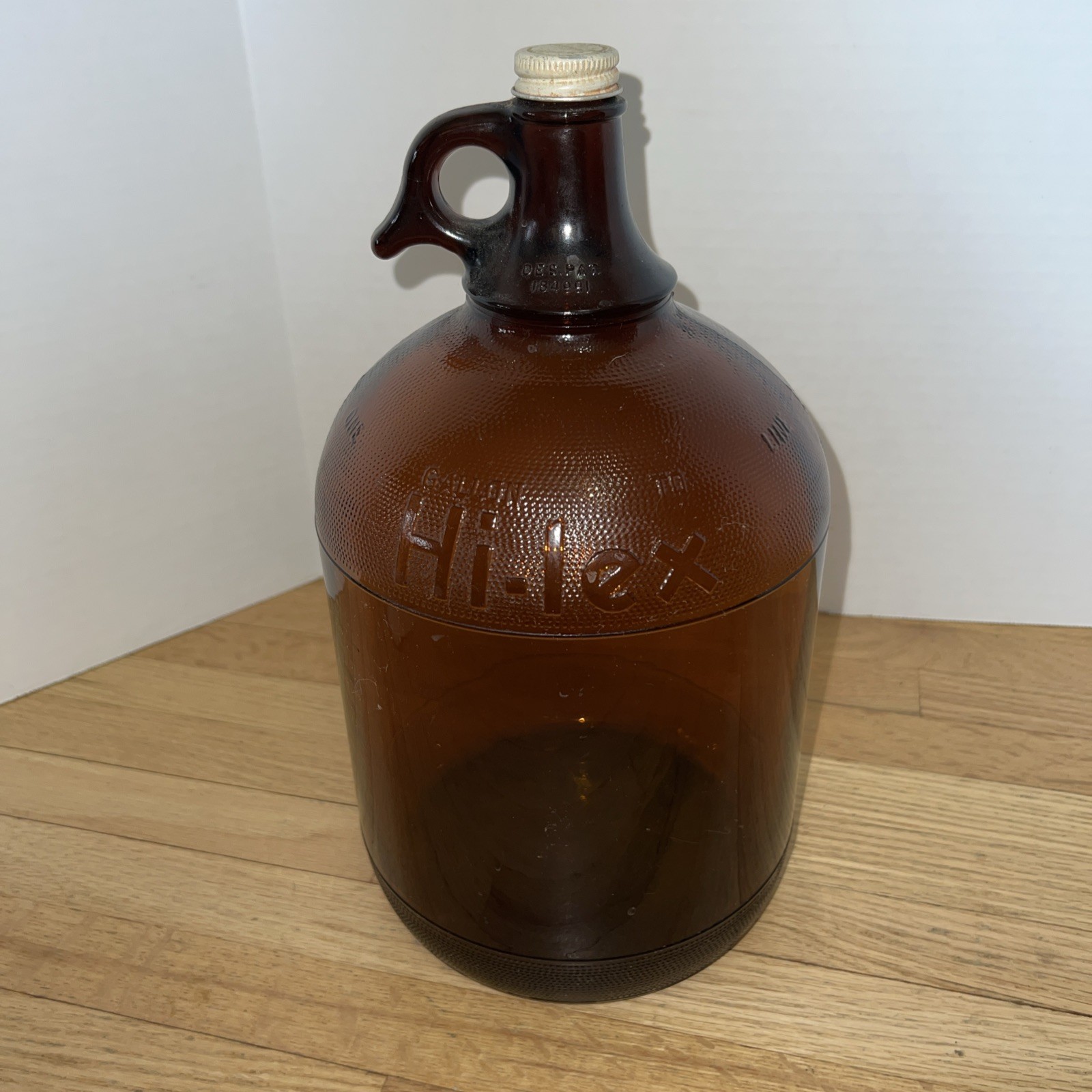 VTG Duraglas Amber Glass Jug HI-LEX Bleach Bottle Apothecary General Store