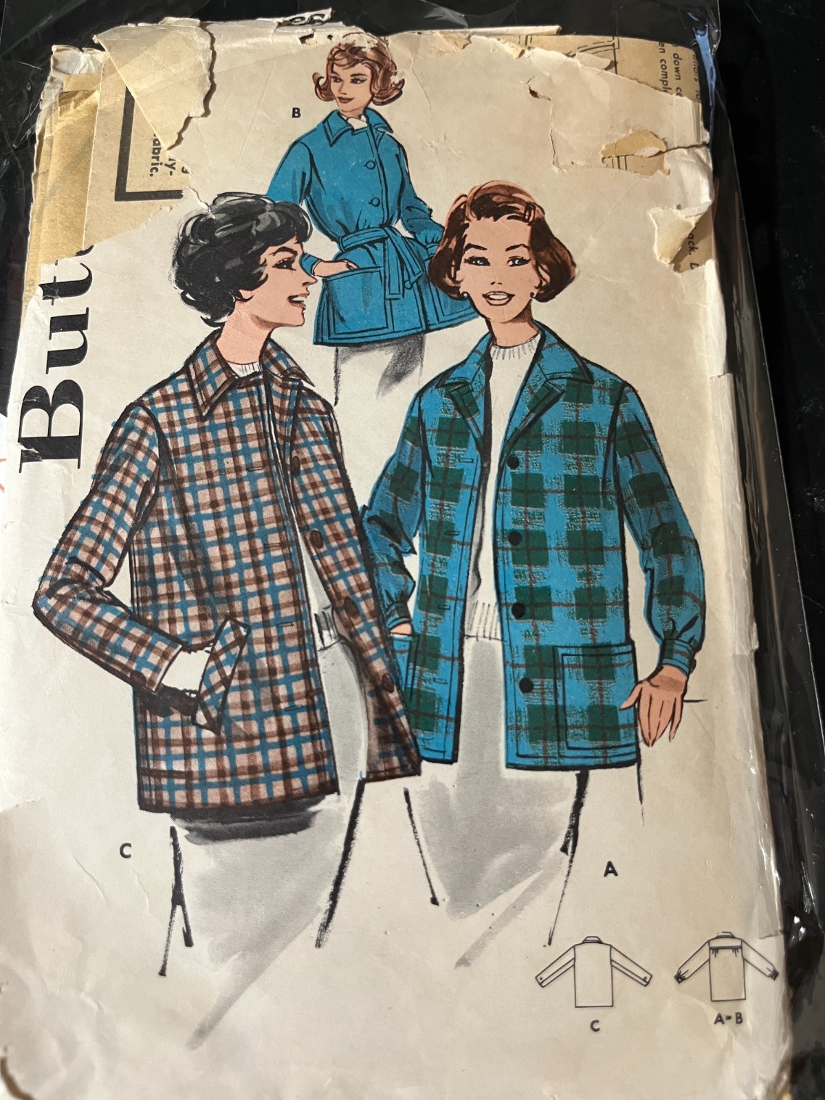 Vtg Butterick Sewing Pattern-#9549=Miss SZ 16, BUST 36-jacket CUT,COMPLETE RARE Vtg Butterick Sewing Pattern-#9549=Miss SZ 16, BUST 36-jacket CUT,COMPLETE RARE