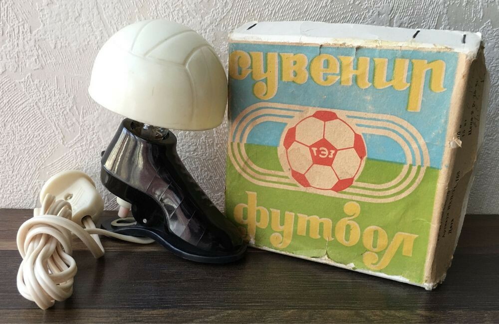 USSR RUSSIAN SOVIET SOCCER FOOTBALL SHOE & BALL BOOTS NIGHT LIGHT LAMP 