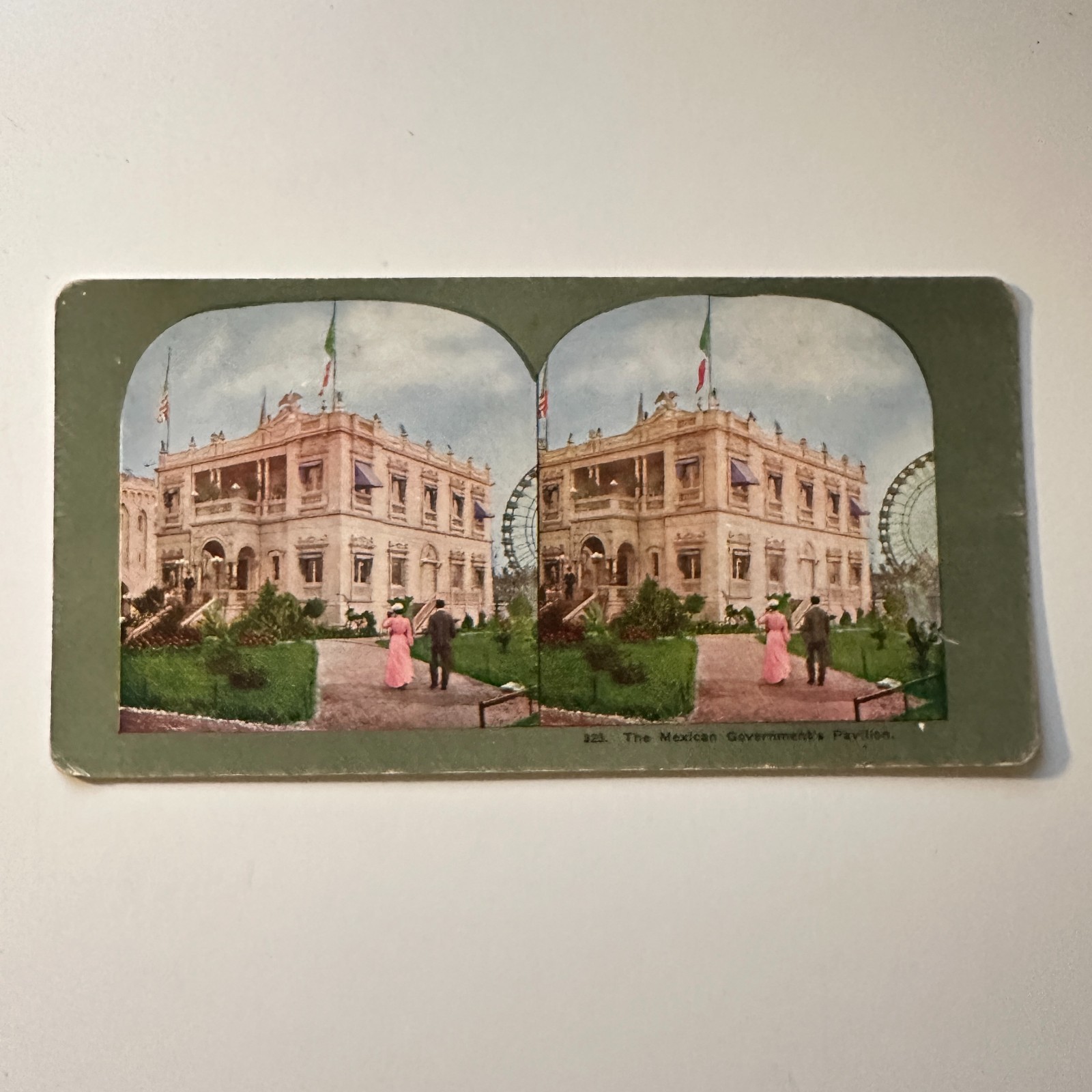 The Mexican Government\'s Pavilion Antique Stereoview Card 5H6-4