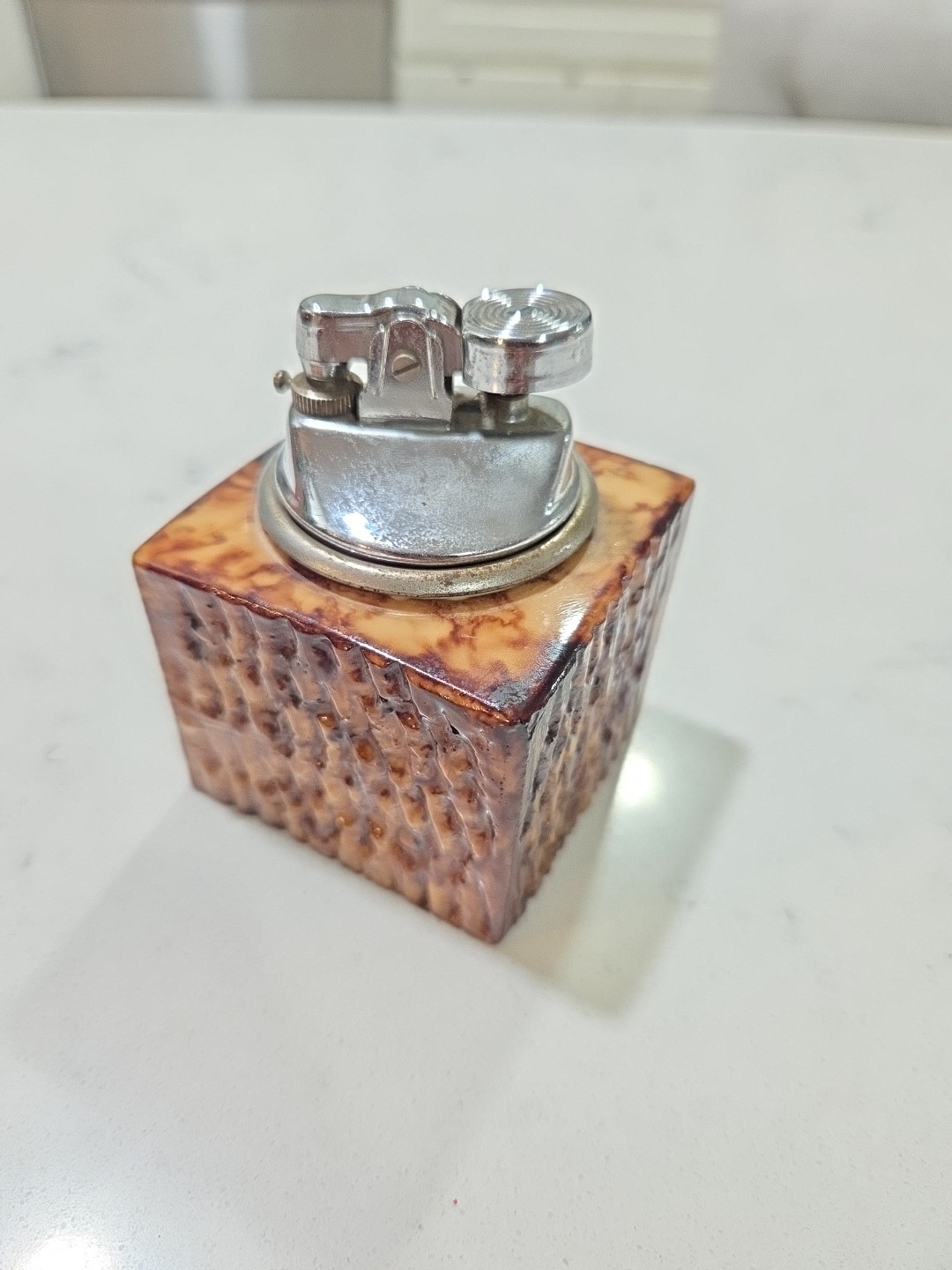 1960s Alabaster table lighter  by Romano Bianchi