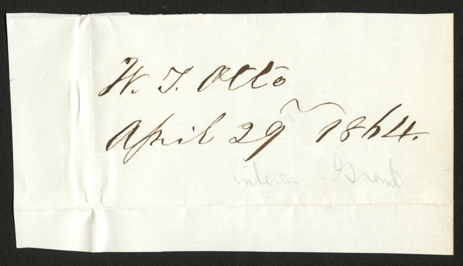 William Tod Otto d1905 signed autograph 2x5 cut Assistant Secretary Interior ^ William Tod Otto d1905 signed autograph 2x5 cut Assistant Secretary Interior ^
