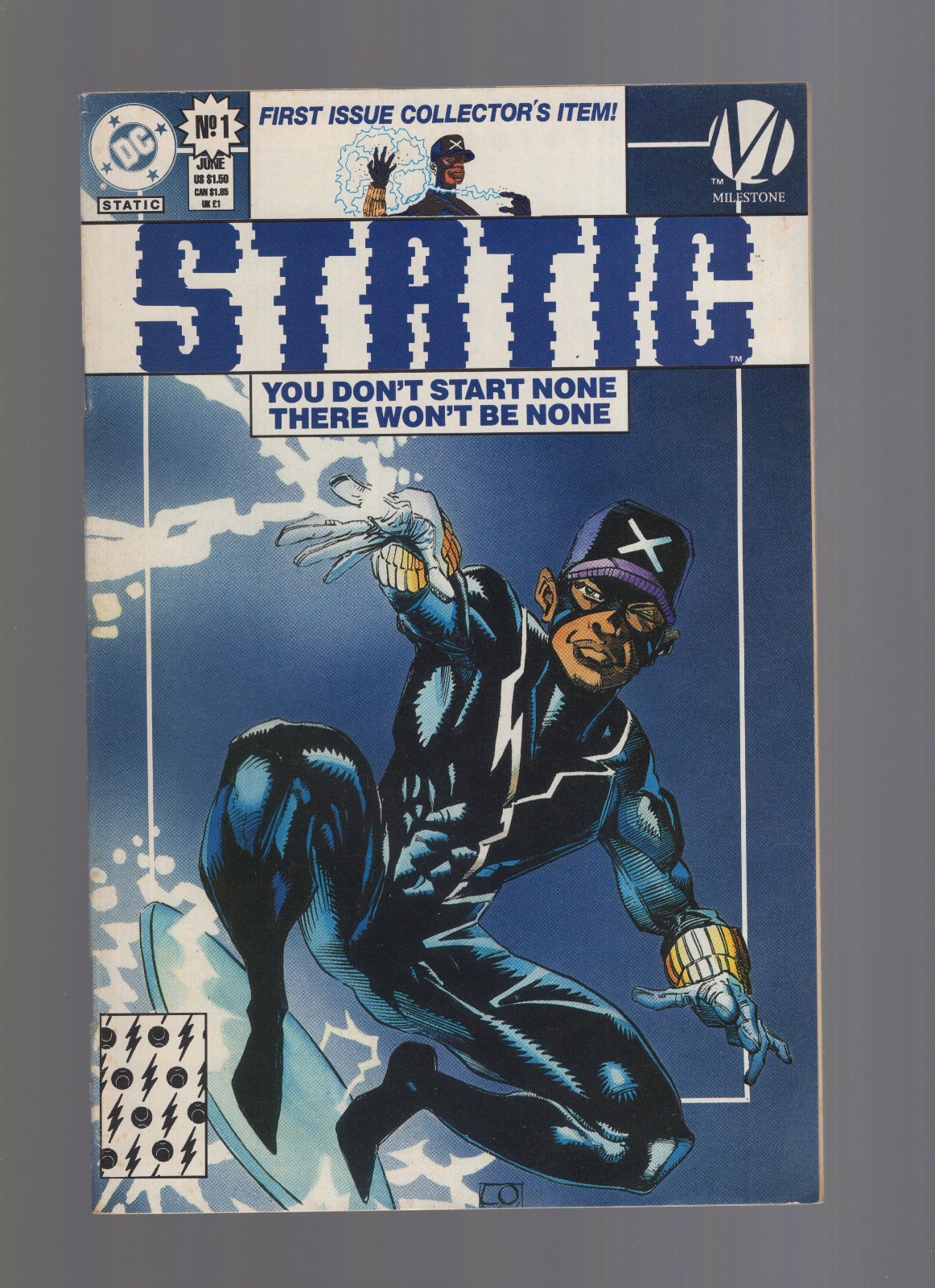 Static #1 - 1st Appearance - Direct Unbagged Edition - High Grade Minus Static #1 - 1st Appearance - Direct Unbagged Edition - High Grade Minus
