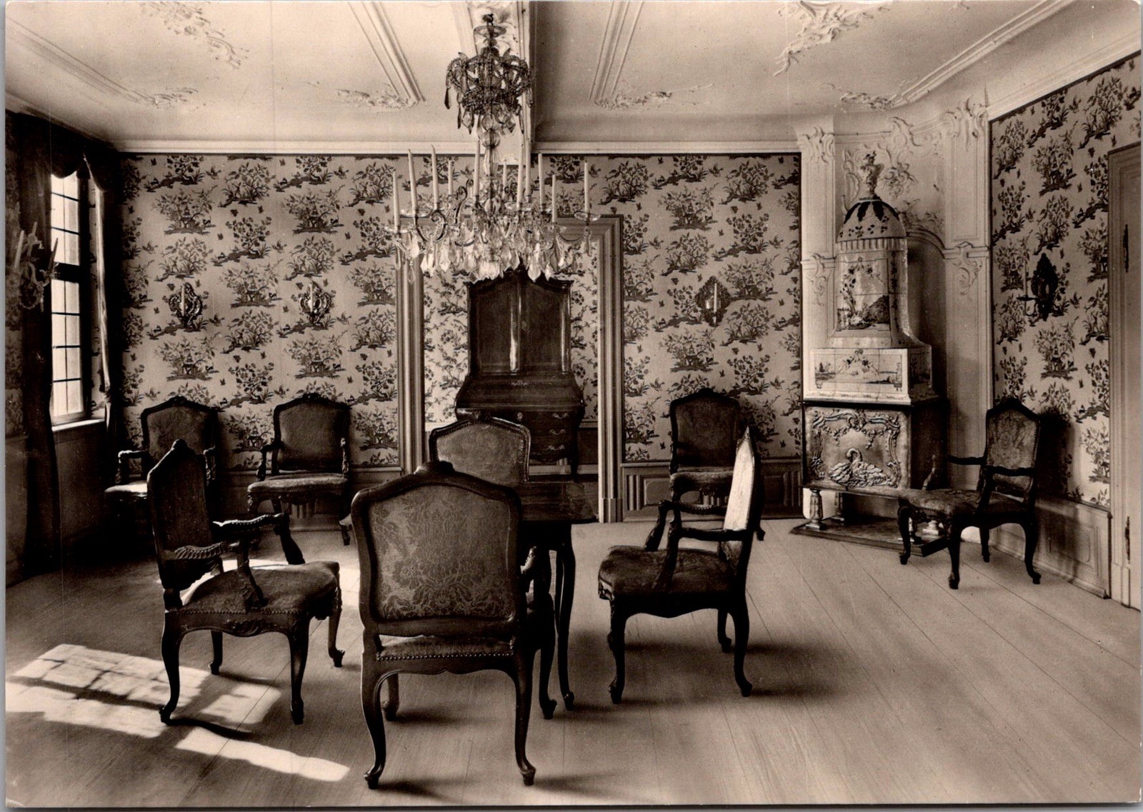 Staatszimmer Room Interior Goethehaus Frankfurt Am Main Real Photo RPPC Postcard