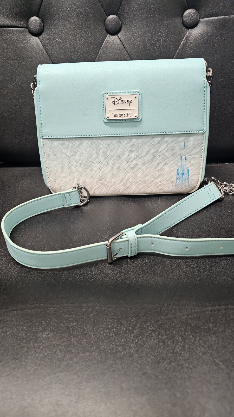 NWT Official Loungefly Disney Frozen Elsa Snowflake Glitter Cross Body Bag Purse NWT Official Loungefly Disney Frozen Elsa Snowflake Glitter Cross Body Bag Purse