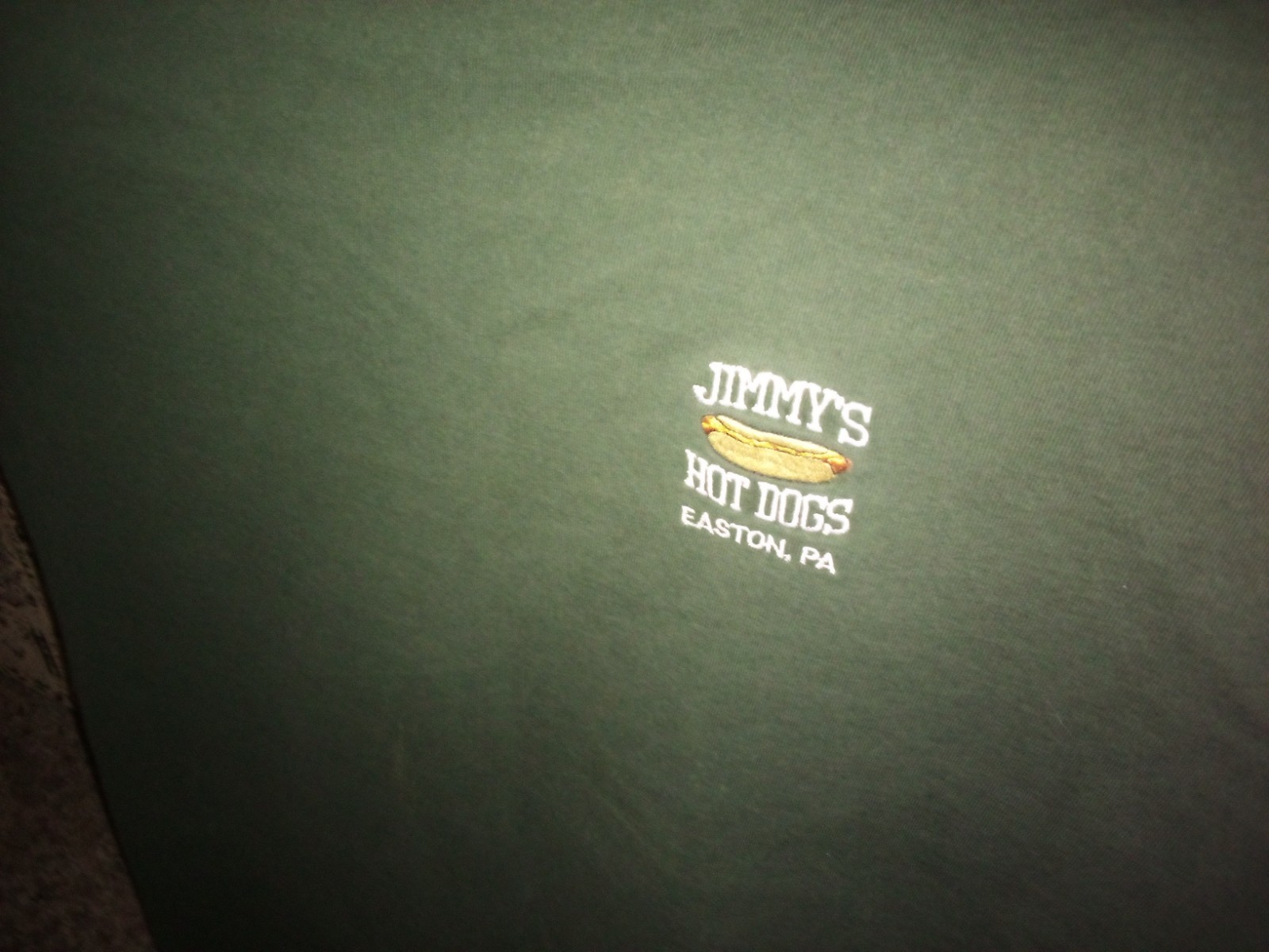 JIMMY'S HOT DOGS vintage 1990s T + business card EASTON PA.