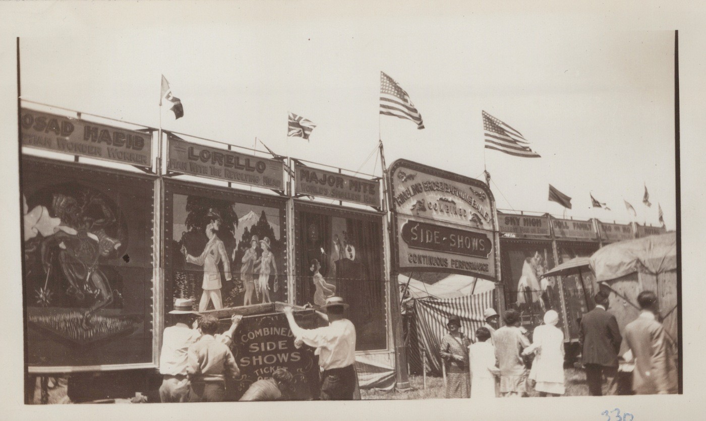 Ringling Bros RBBB Combined Side Shows Binghamton NY 1938 - Original Photo