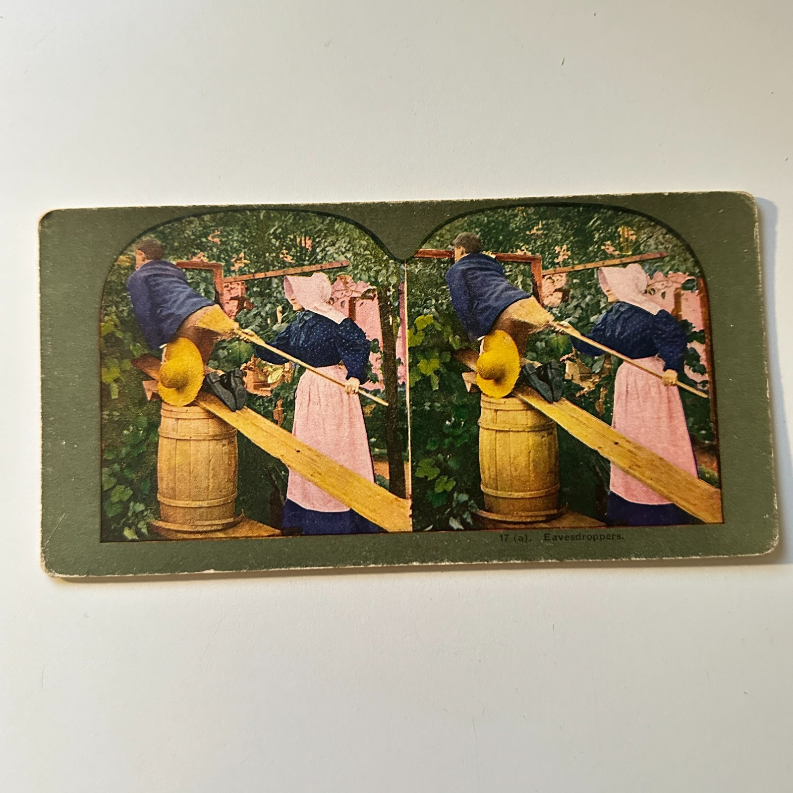 Eavesdropper Nemesis The Goddess of Revenge Antique Stereoview Card 5H6-4 Eavesdropper Nemesis The Goddess of Revenge Antique Stereoview Card 5H6-4