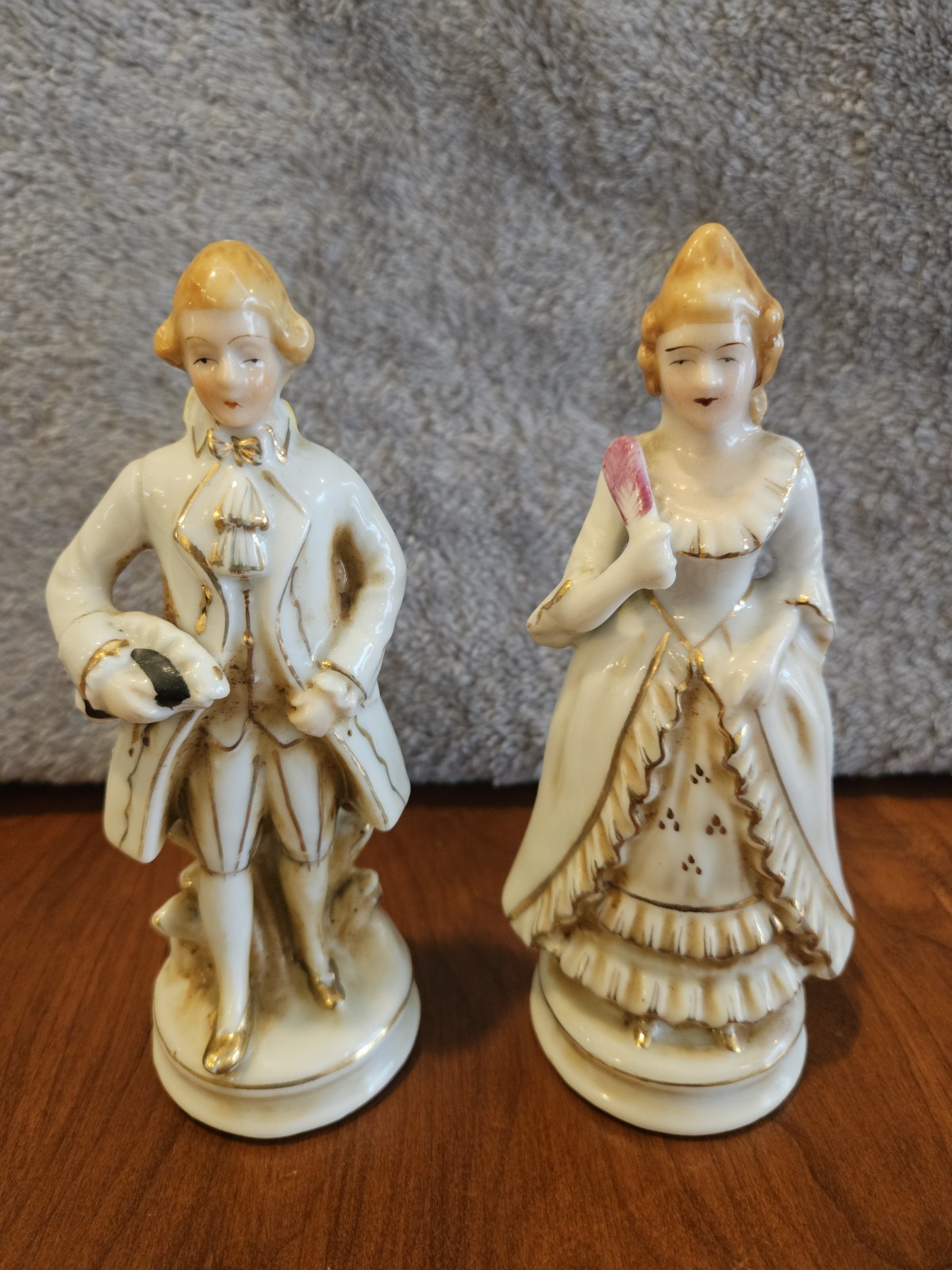Vintage Hadson Made in Occupied Japan Porcelain Colonial Couple Figurines – 6.5