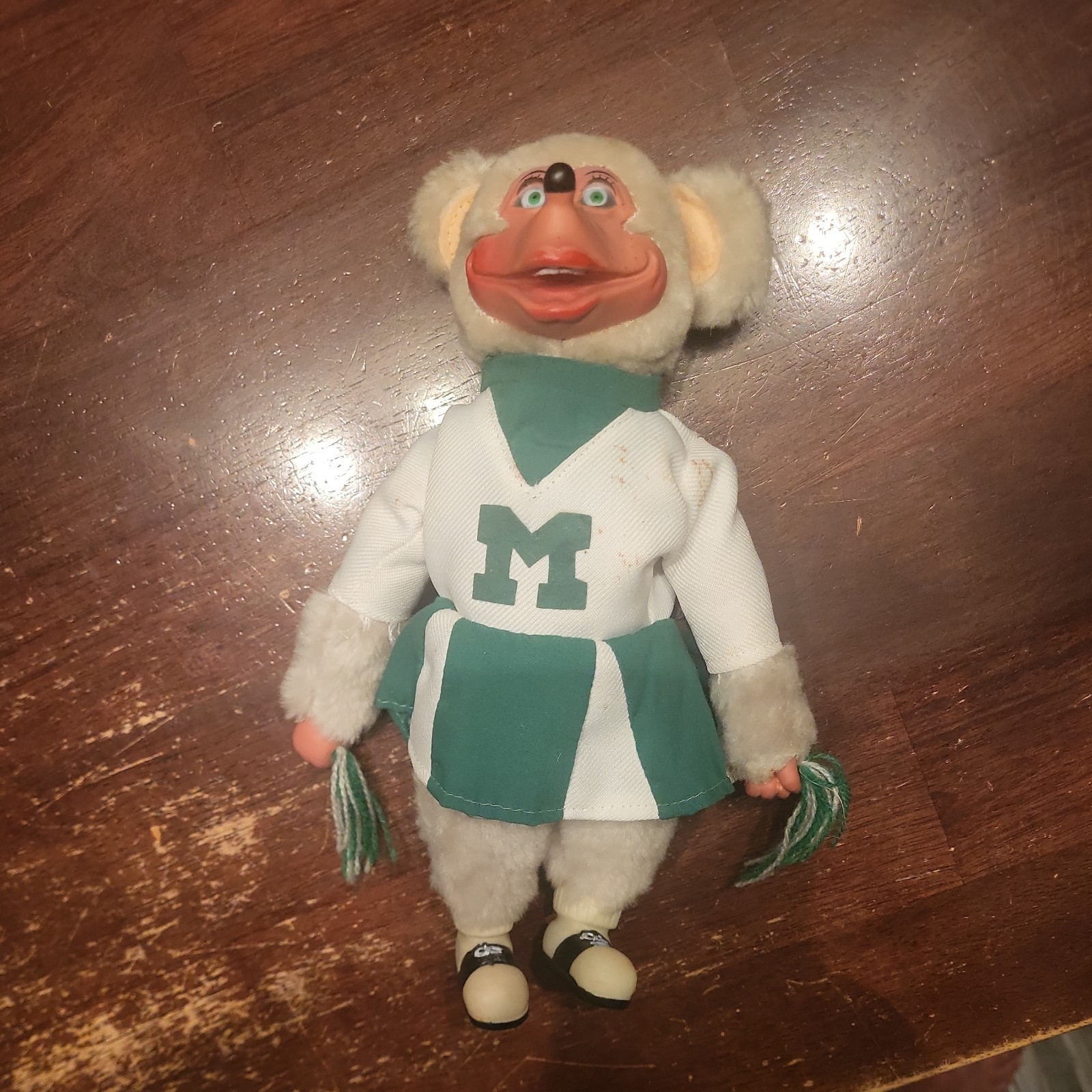 Vtg 80s 10” Showbiz Pizza Place Mitzi Mozzarella Cheerleader Figure Plush Doll Vtg 80s 10” Showbiz Pizza Place Mitzi Mozzarella Cheerleader Figure Plush Doll