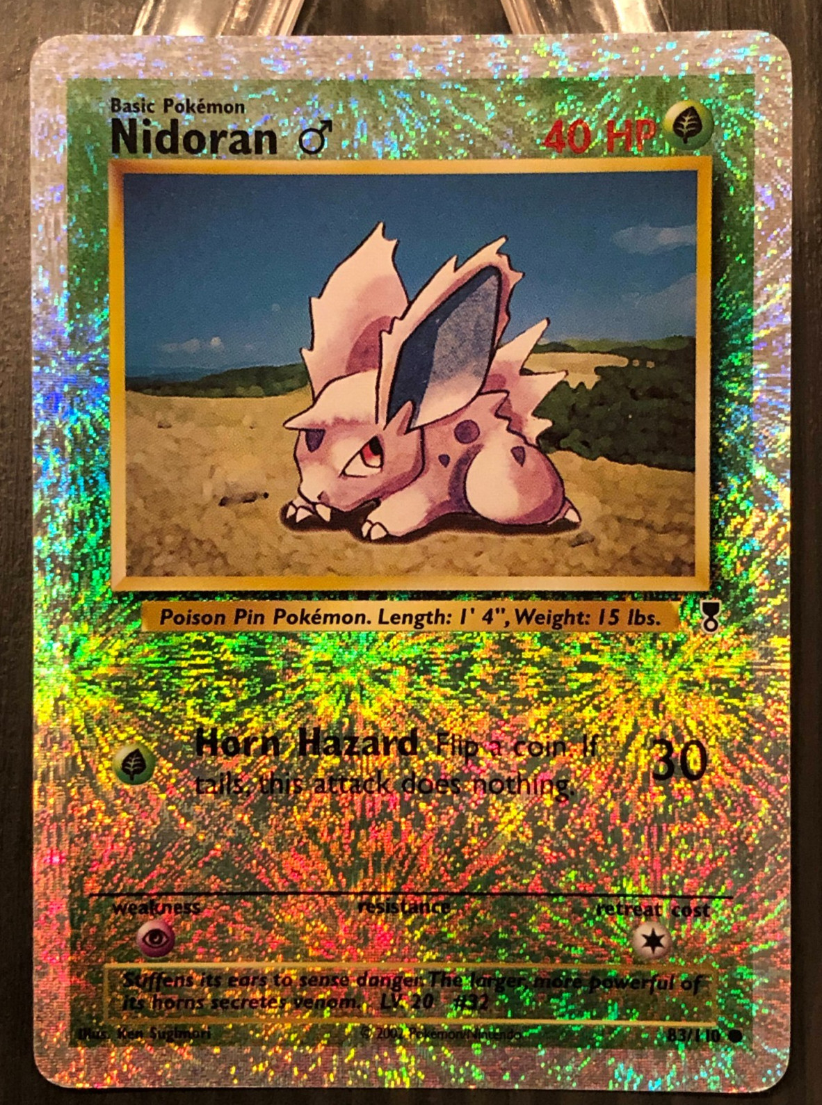 Pokemon Nidoran [m] 83/110 Legendary Collection Reverse Holo Foil 2002