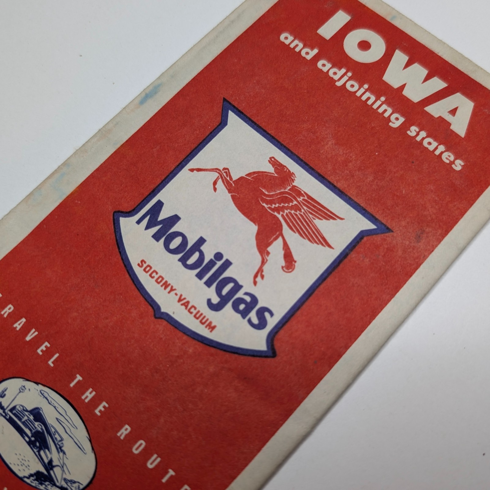 1946 Iowa Mobilgas Mobiloil Socony-Vacuum Road Map Pegasus Gas Oil Petroliana 1946 Iowa Mobilgas Mobiloil Socony-Vacuum Road Map Pegasus Gas Oil Petroliana