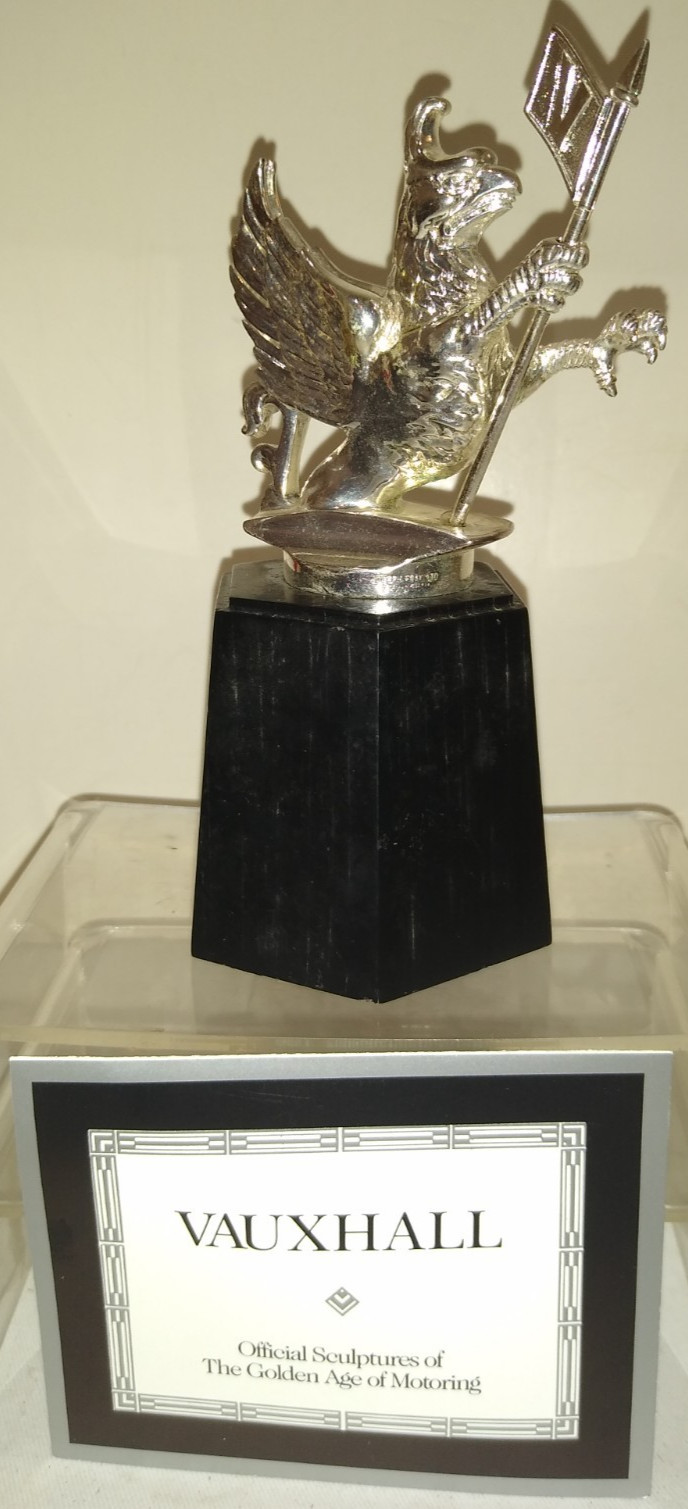 1987 FRANKLIN MINT 1925 VAUXHALL CAR MASCOT SCULPTURE HOOD ORNAMENT LIMITED 1987 FRANKLIN MINT 1925 VAUXHALL CAR MASCOT SCULPTURE HOOD ORNAMENT LIMITED