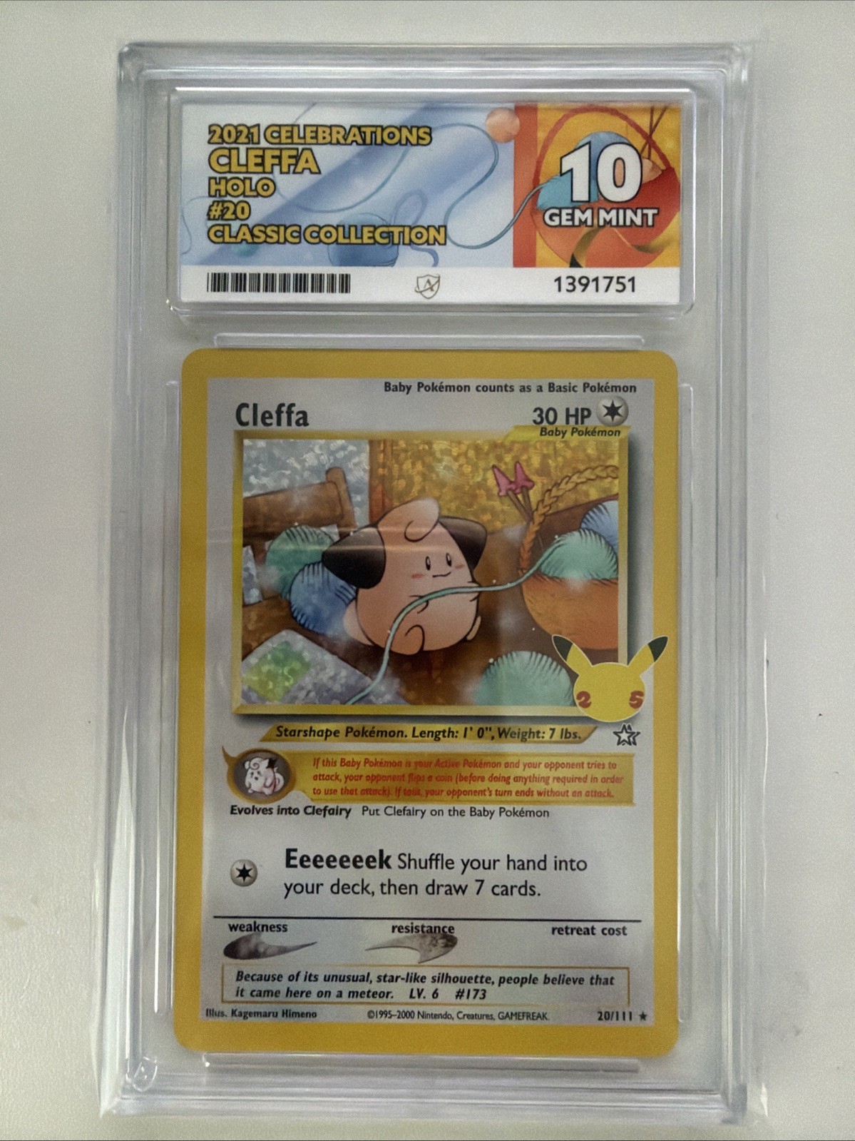 Pokémon TCG Cleffa Card 20/111 Celebrations ACE 10