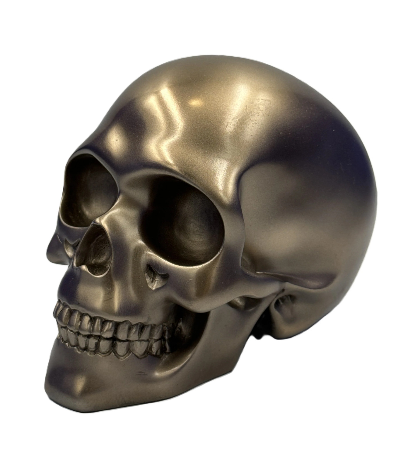 Bronze Skull Head Statue – Cold Cast Bronze Gothic Skull Decor