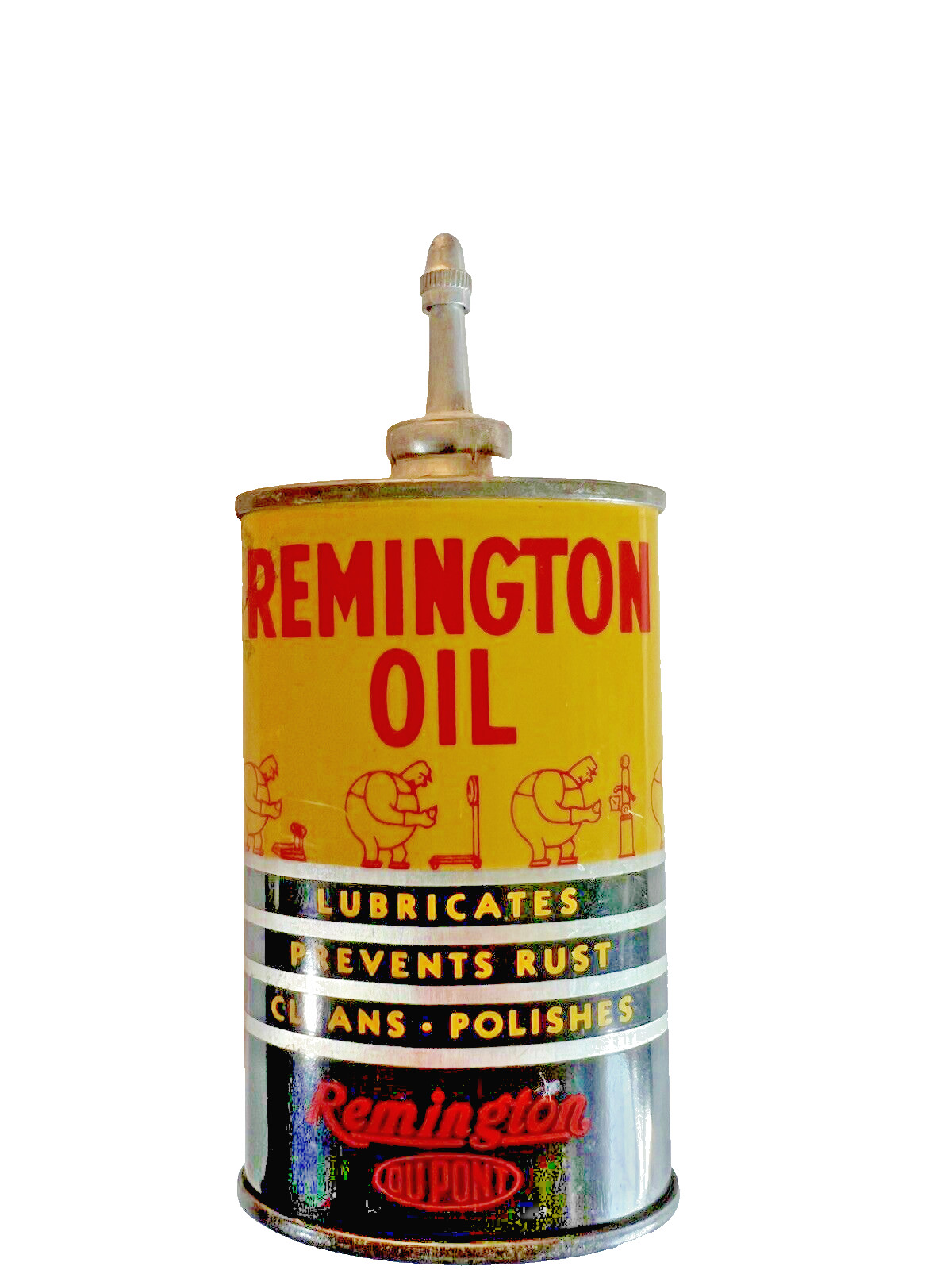 Remington NOS Original Lead Top Oiler Gun Oil Can 3oz DuPont Remington NOS Original Lead Top Oiler Gun Oil Can 3oz DuPont