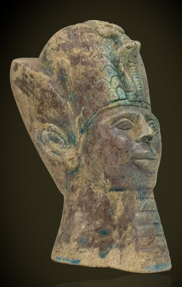 Ancient Egyptian Antiques Amenhotep III Pharaoh Head Bust Royal Headdress Statue Ancient Egyptian Antiques Amenhotep III Pharaoh Head Bust Royal Headdress Statue