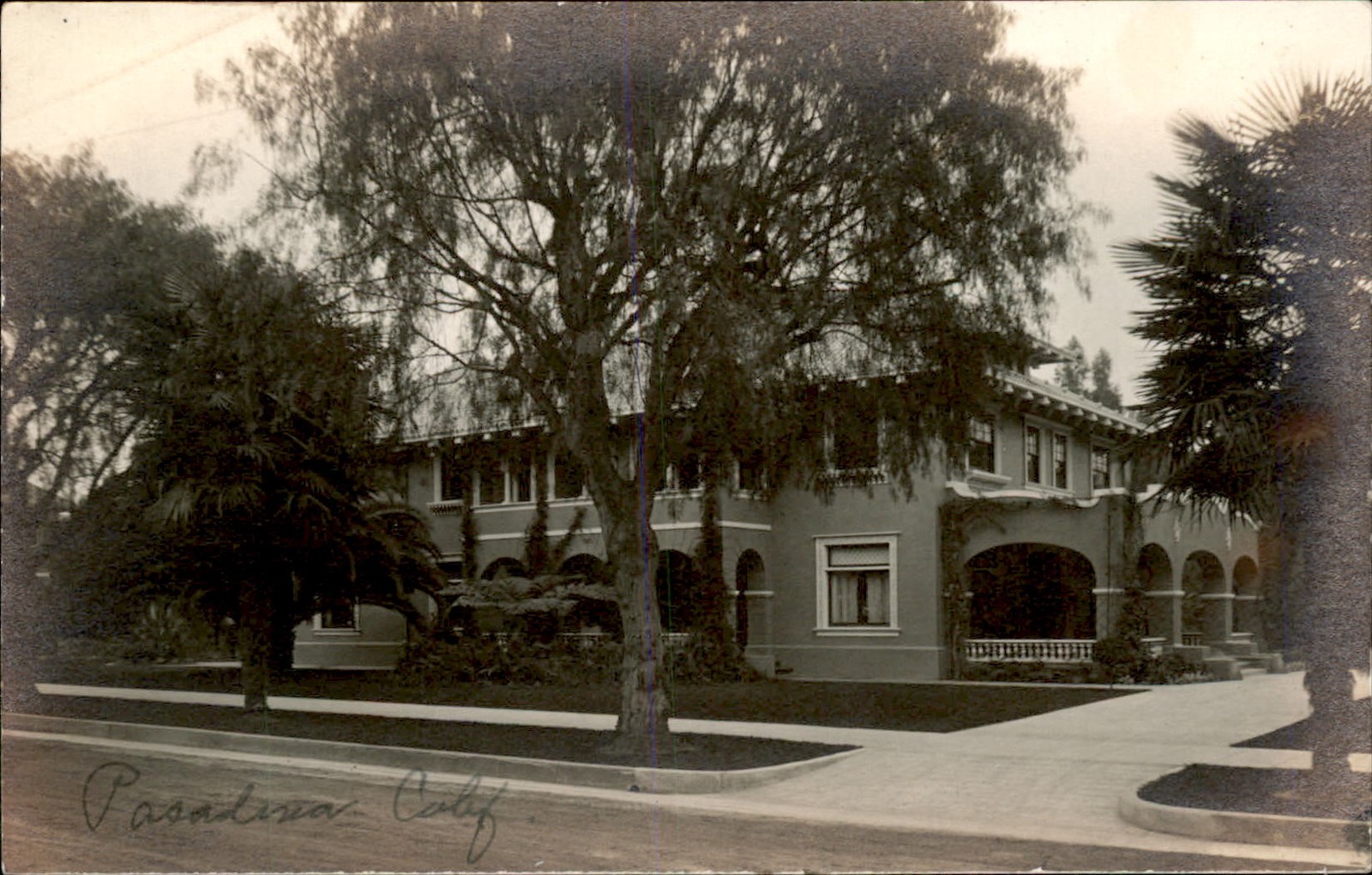 Pasadena California CA Mansion House c1910s Real Photo Vintage Postcard bhn