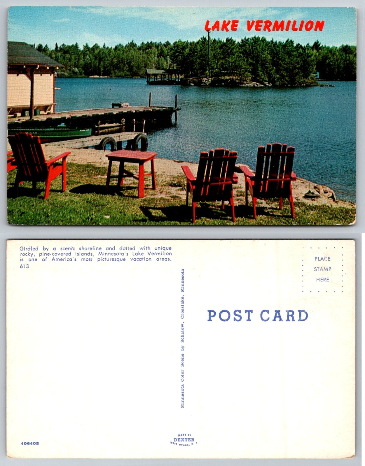 Lake Vermilion Minnesota Scenic Lake View Postcard
