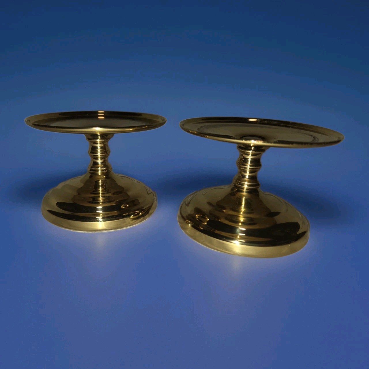 VTG Coppercraft Candle Holders Brass Pillar Pair Polished Centerpiece USA VTG Coppercraft Candle Holders Brass Pillar Pair Polished Centerpiece USA