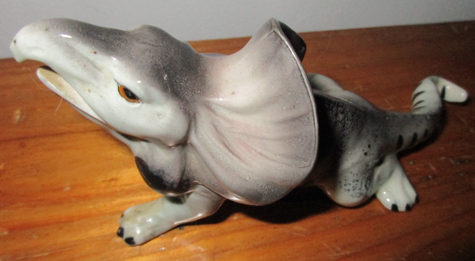 Vintage Ceramic Protoceratops Dinosaur Figurine
