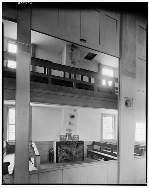 North Pembroke MA Society of Friends Meetinghouse 1934 Interior Fireplace